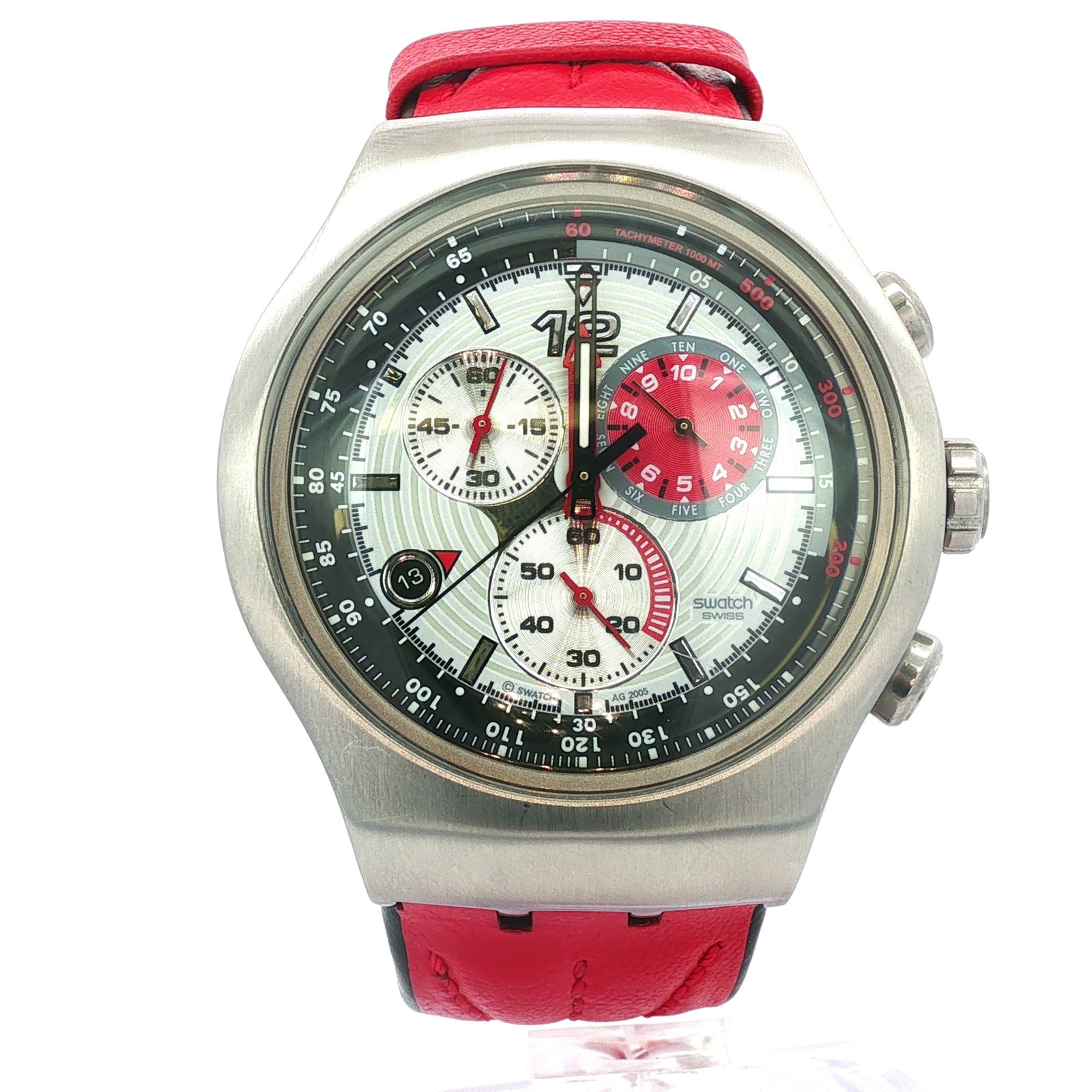 Swatch Irony Men's Stainless Steel Red Watch SR936SW (1 of 6)