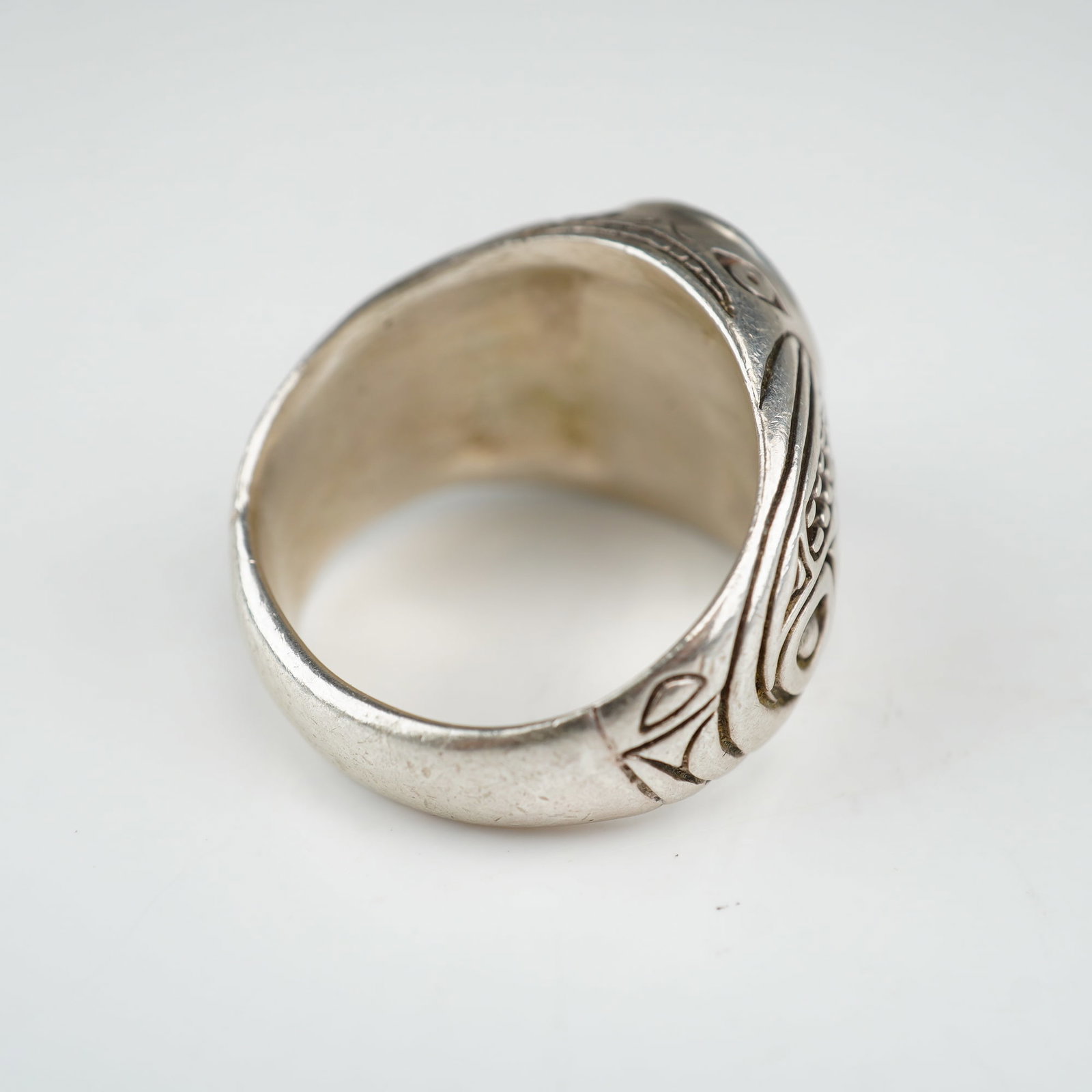 Native American Sterling Silver Multi-Stone Inlay Statement Ring - 2