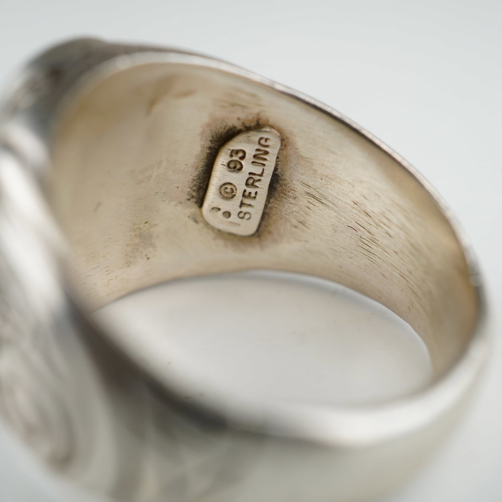 Native American Sterling Silver Multi-Stone Inlay Statement Ring - 3