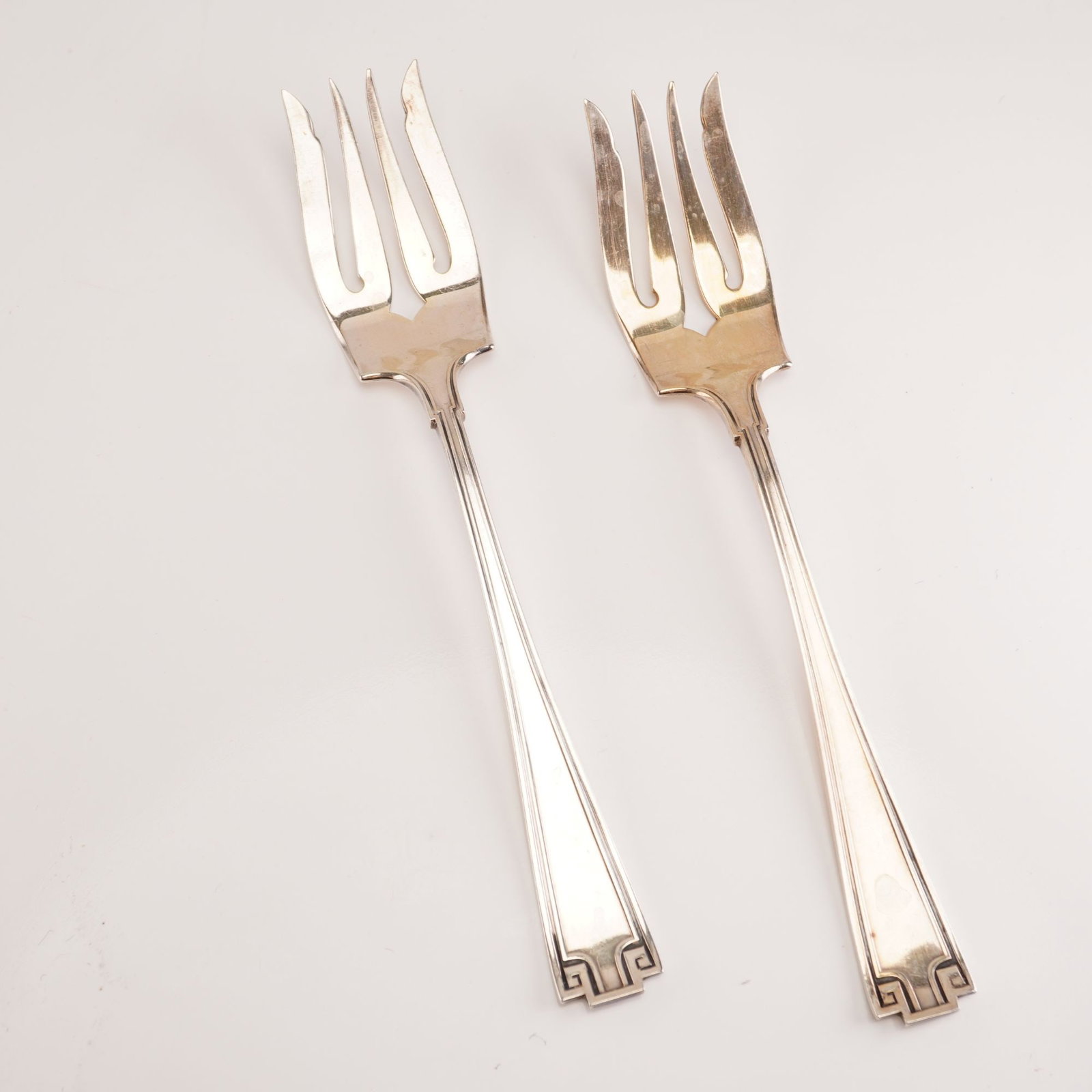 2pc Gorham Sterling Silver Salad Forks, Etruscan (1 of 4)