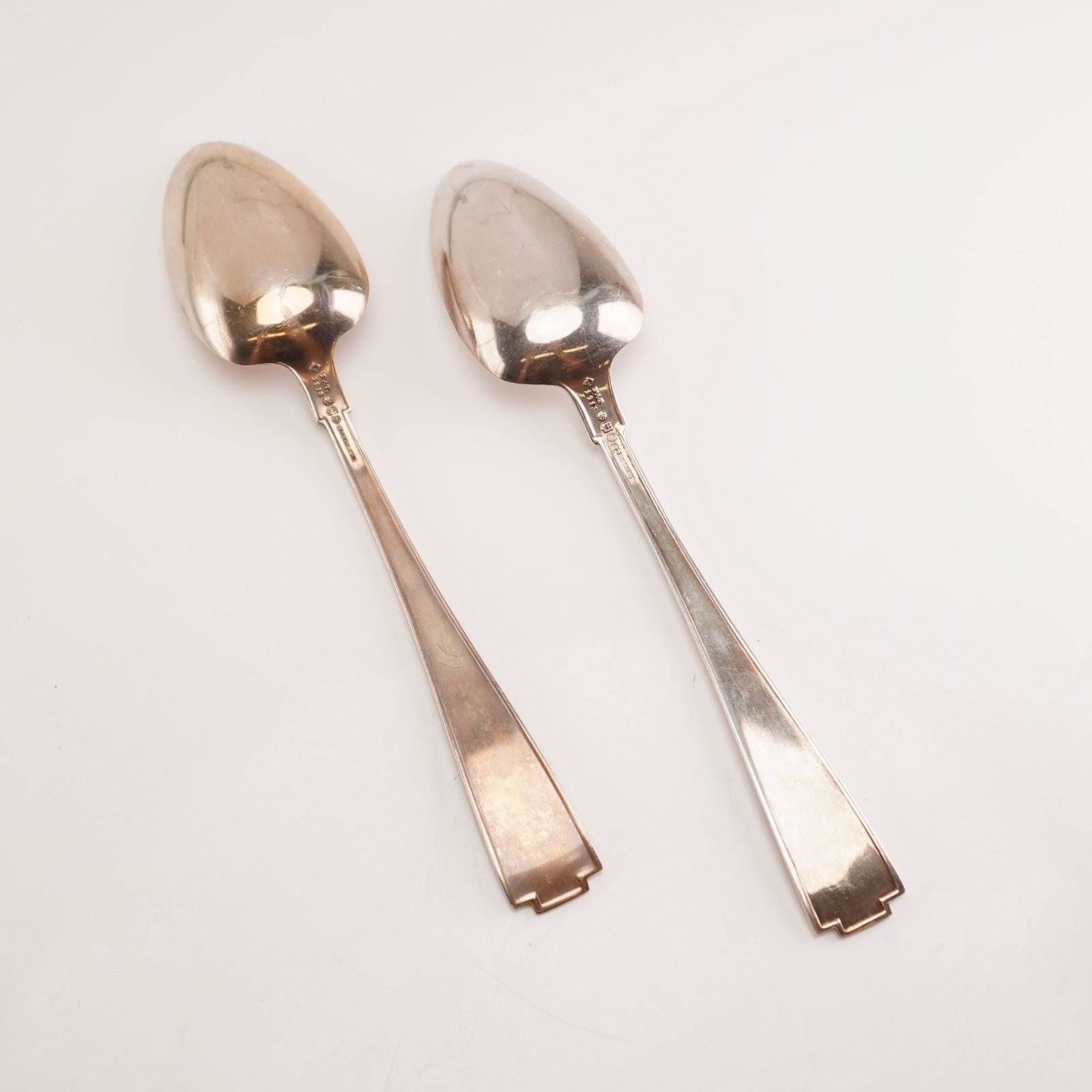 2pc Gorham Sterling Silver Teaspoons, Etruscan - 2