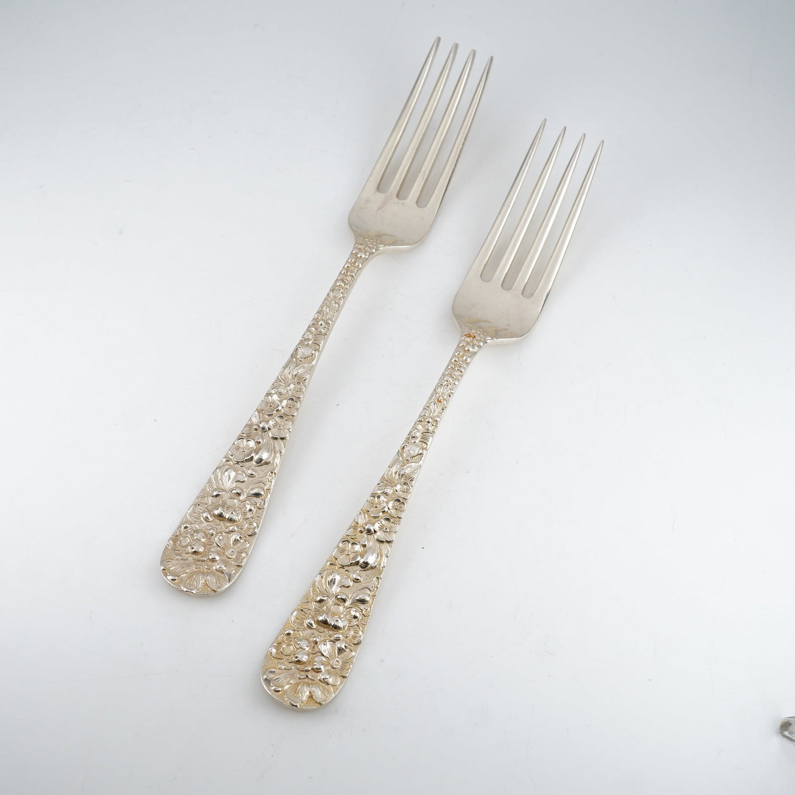 2pc Kirk Stieff Sterling Silver Forks, Stieff Rose (1 of 4)