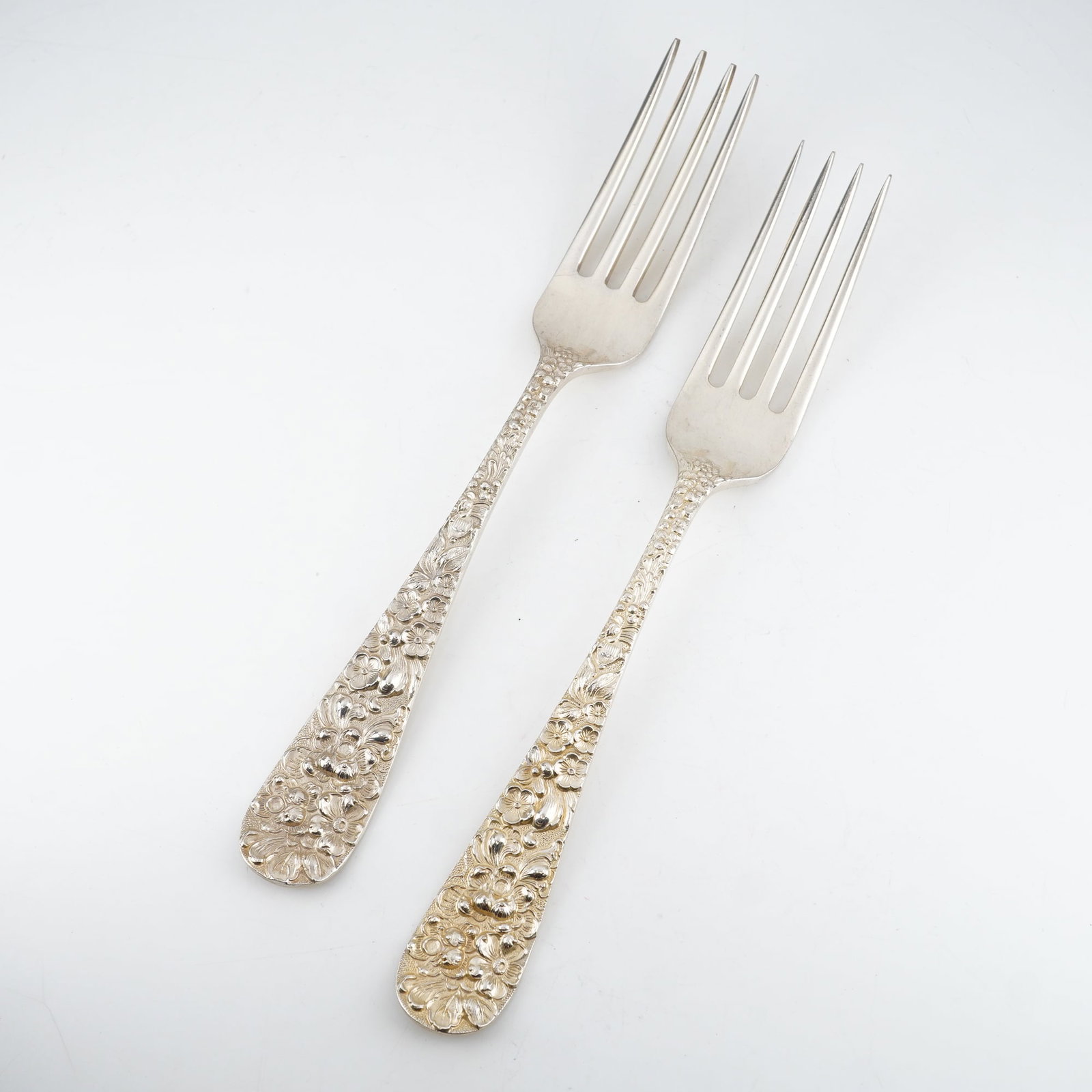 2pc Kirk Stieff Sterling Silver Forks, Stieff Rose (1 of 4)