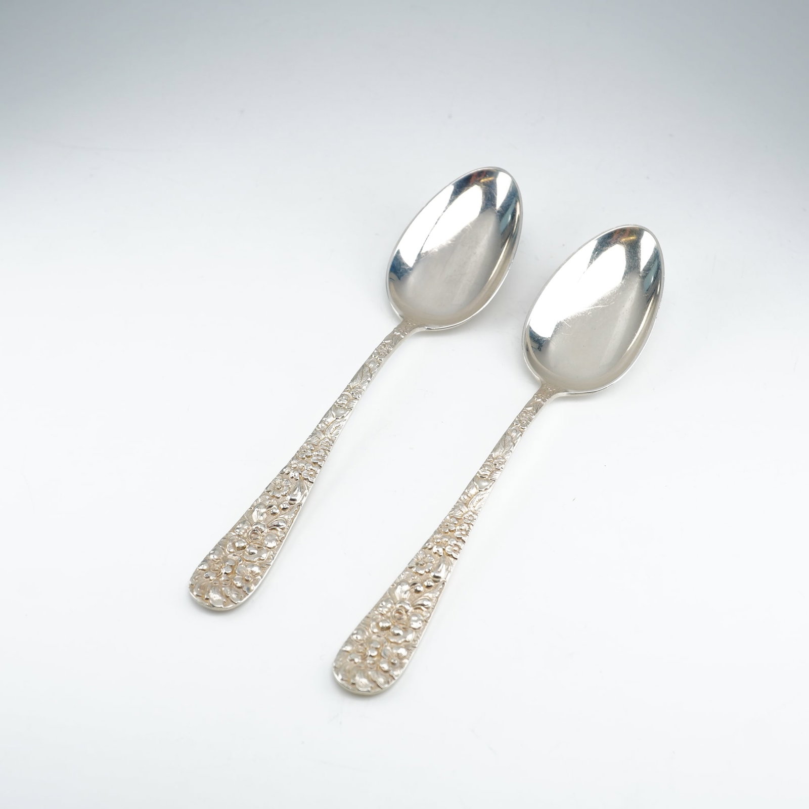 2pc Kirk Stieff Sterling Silver Teaspoons, Stieff Rose (1 of 4)