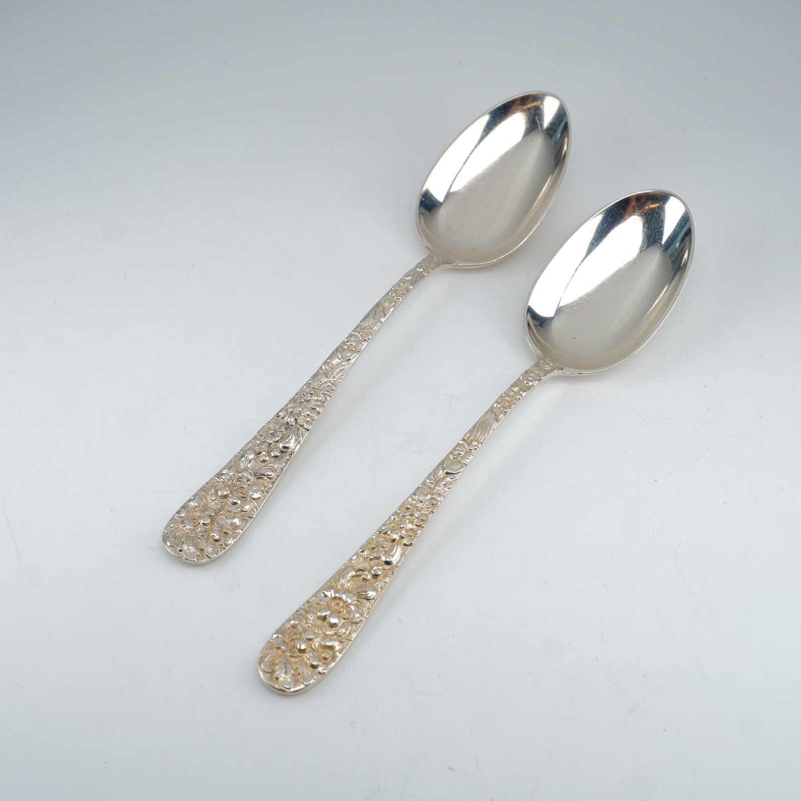 2pc Kirk Stieff Sterling Silver Teaspoons, Stieff Rose (1 of 4)