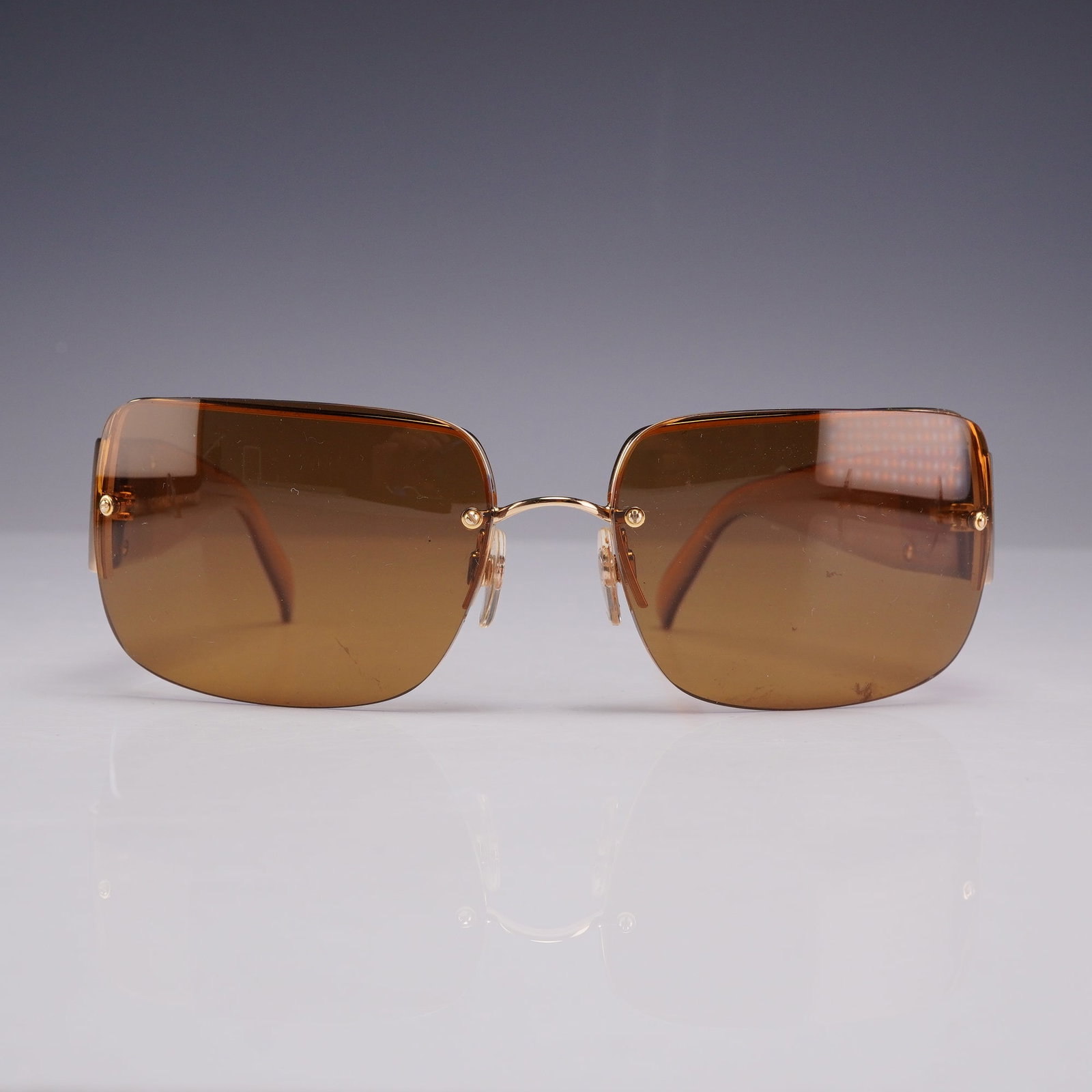 Chanel 4095-B Rimless Rhinestone CC Logo Sunglasses (1 of 4)