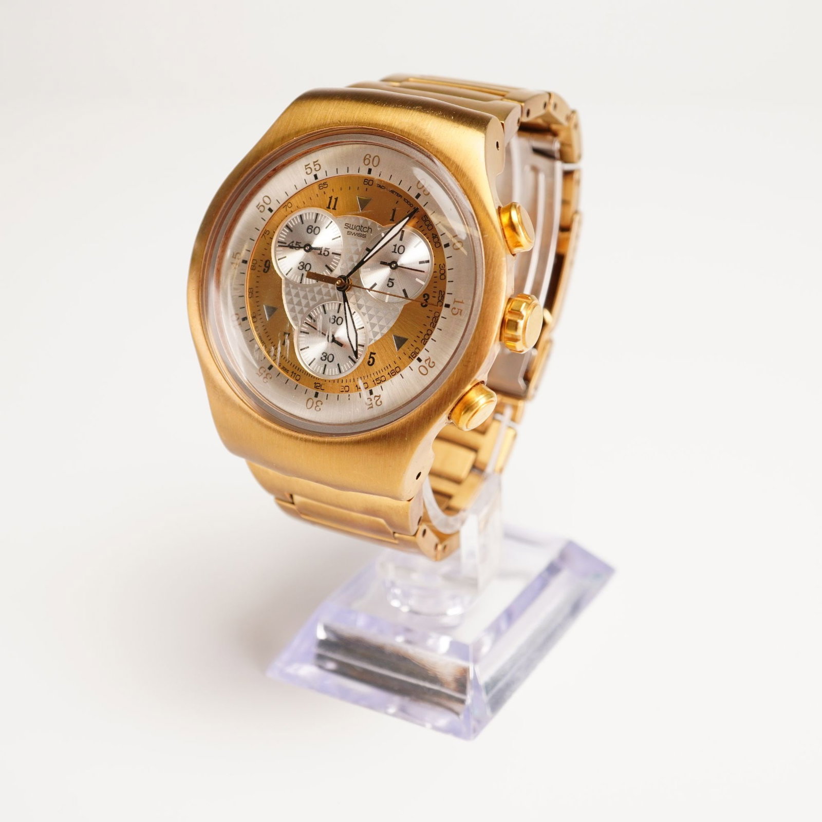 Swatch Irony Stainless Steel Men's Gold Watch SR936SW (1 of 5)