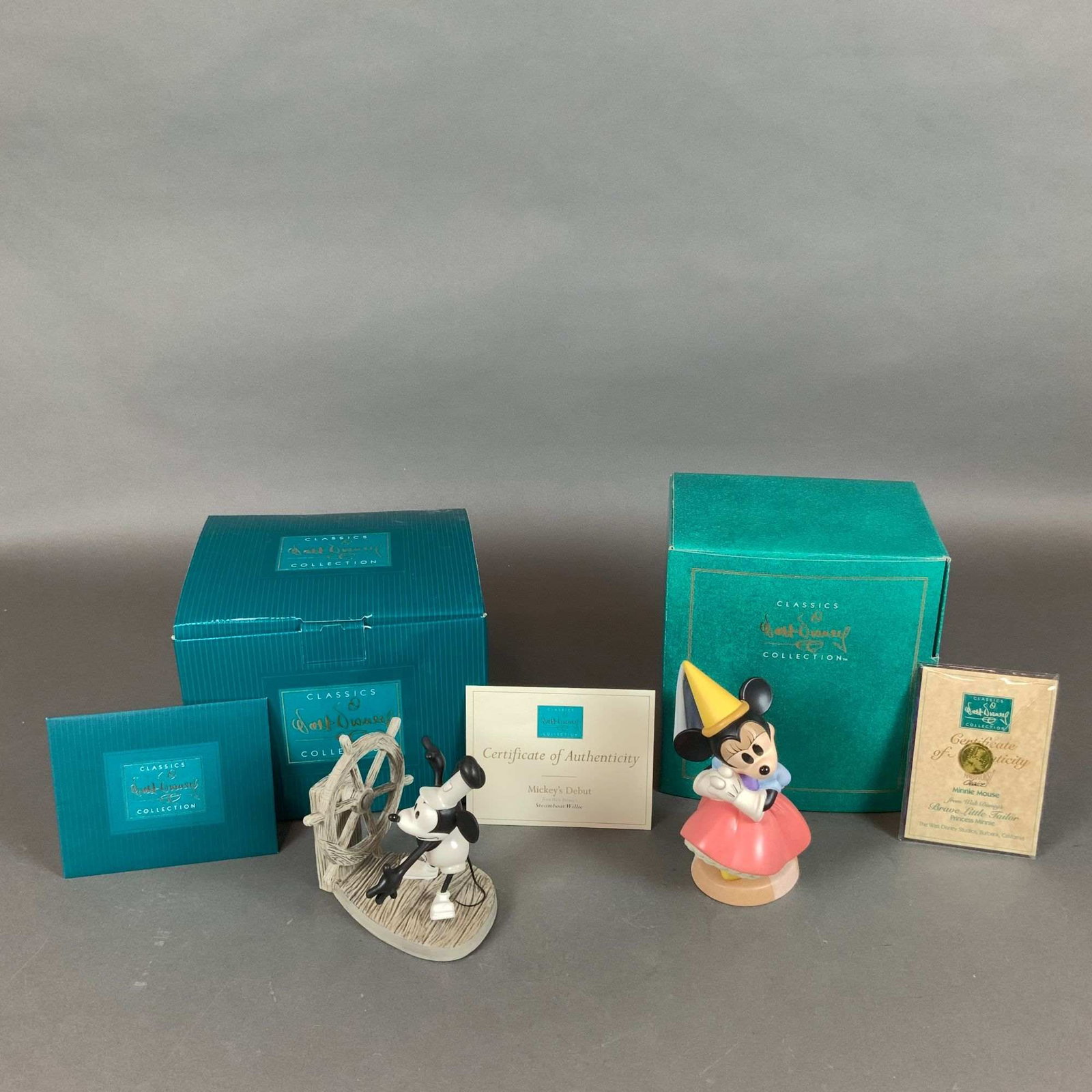 2pc Walt Disney Classics Collection Hand-Painted Porcelain Figurines with COAs (1 of 5)