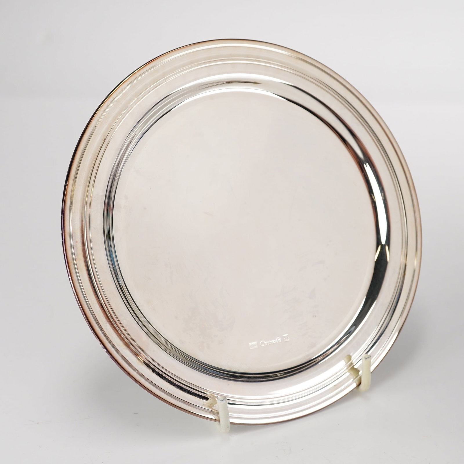Christofle Silver-Plated Round Platter in the Albi Pattern (1 of 3)