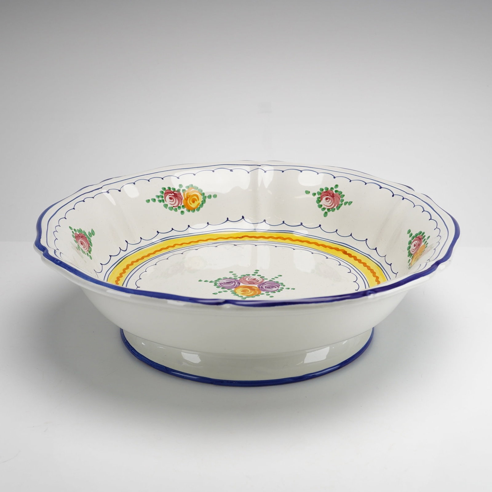 Armando Poggi Firenze Hand-Painted Italian Ceramic Centerpiece Bowl (1 of 4)
