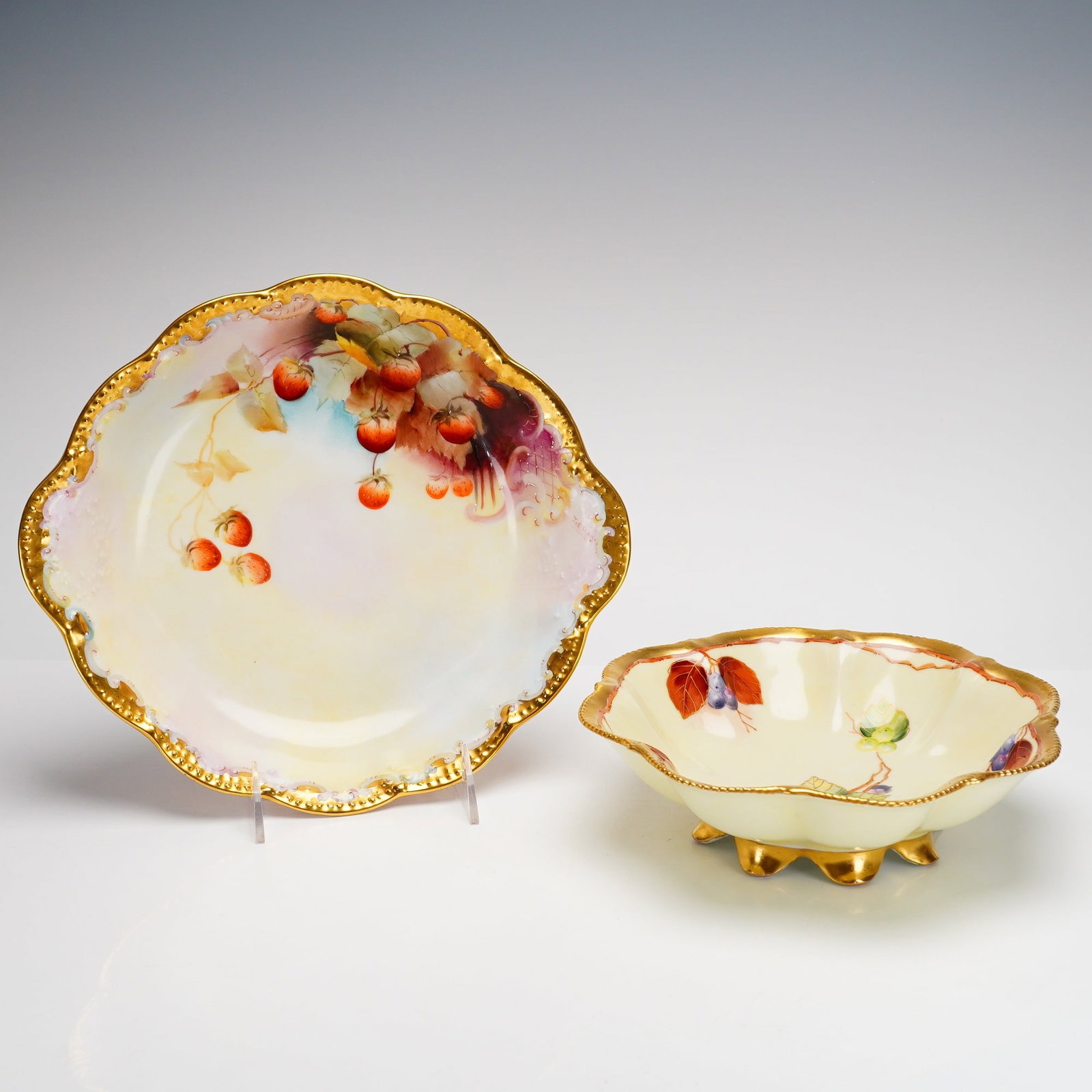 2pc W. A. Pickard China Hand-Painted Porcelain Bowls (1 of 4)