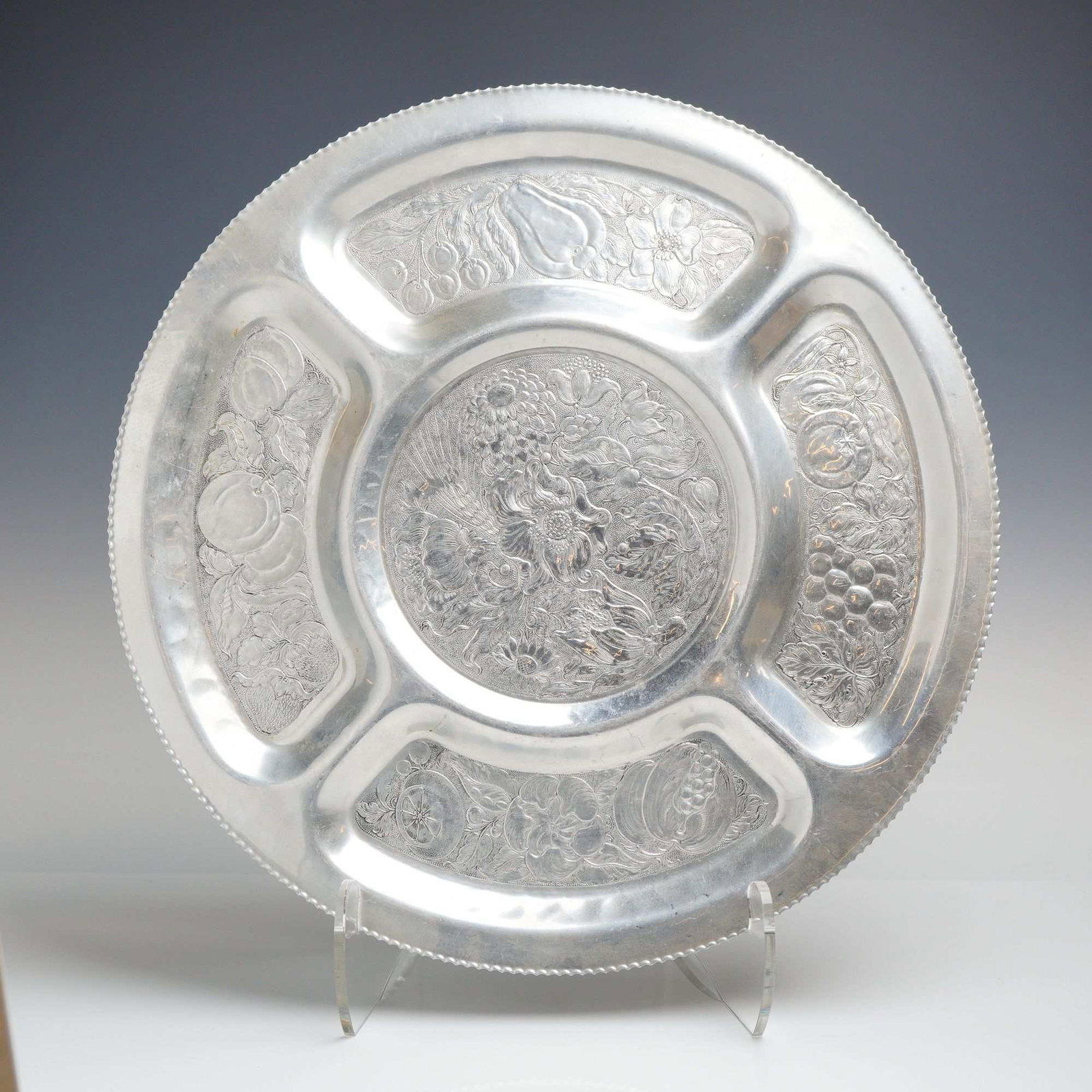 Cromwell Hand Wrought Aluminum Five-Section Lazy Susan (1 of 7)