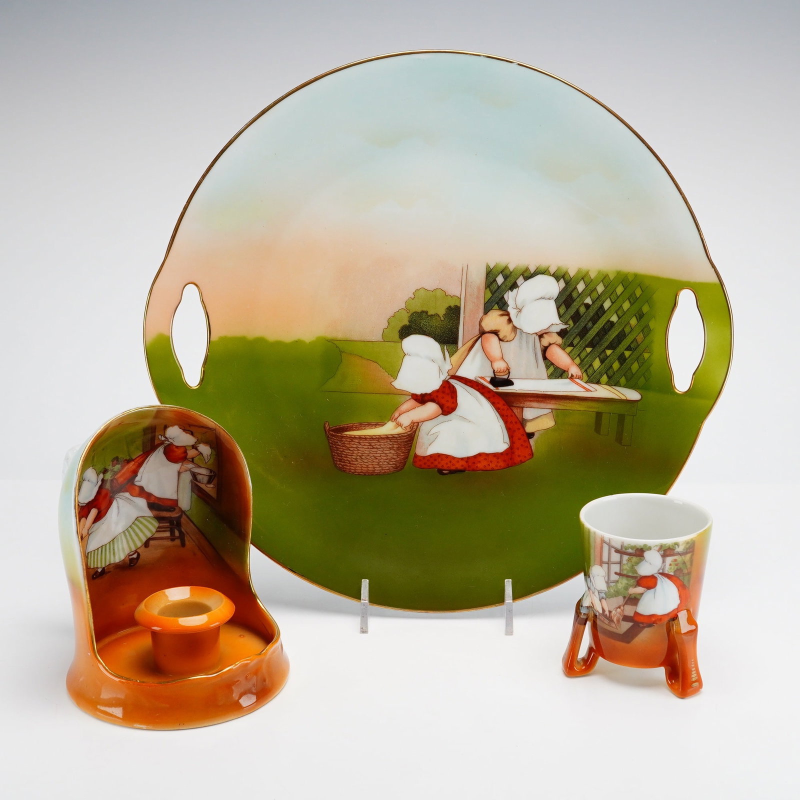 3pc Royal Bayreuth Sunbonnet Babies Porcelain Items (1 of 4)