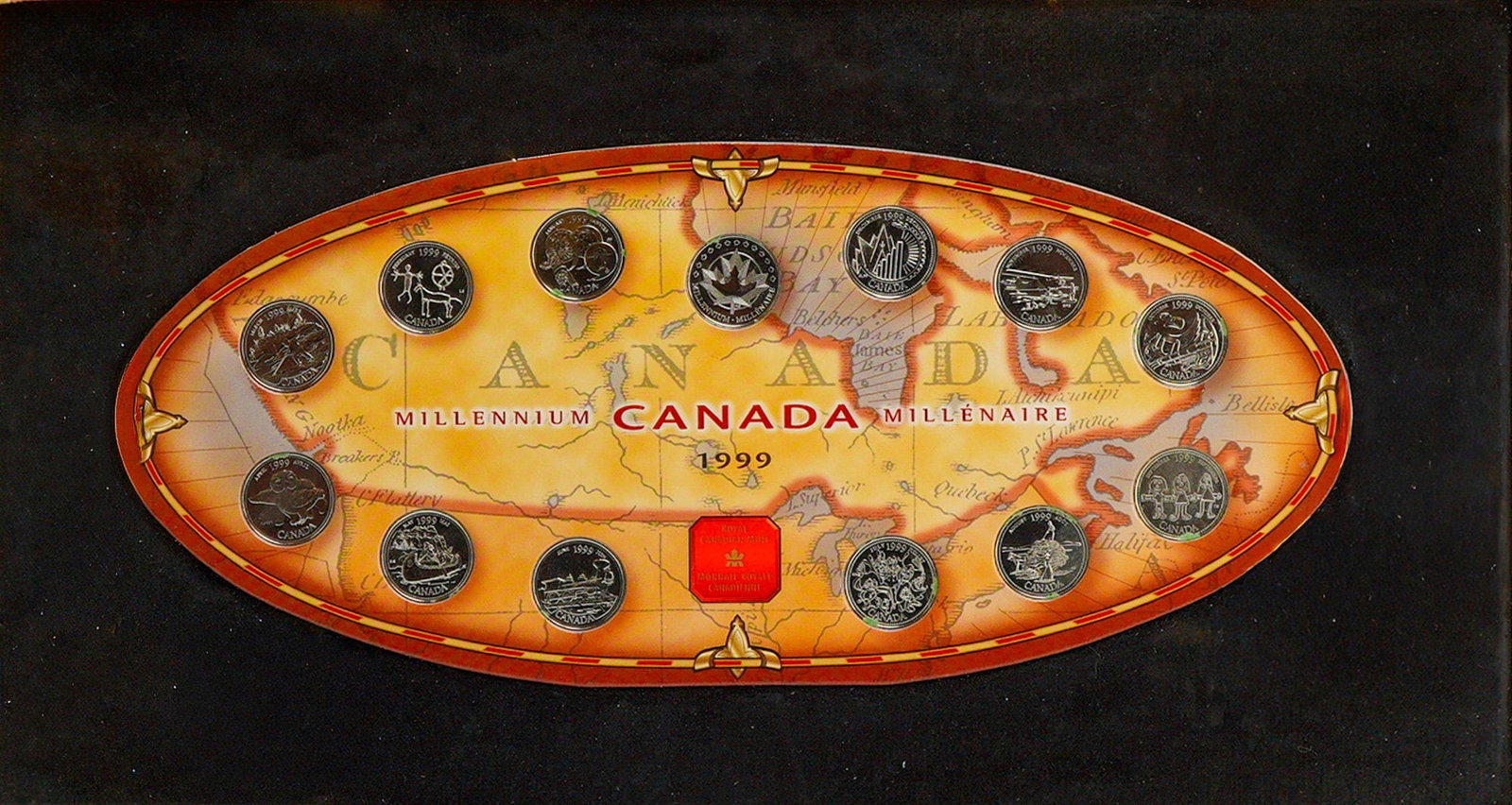 Framed Royal Canadian Millennium Coins and Medallions Set (1 of 5)