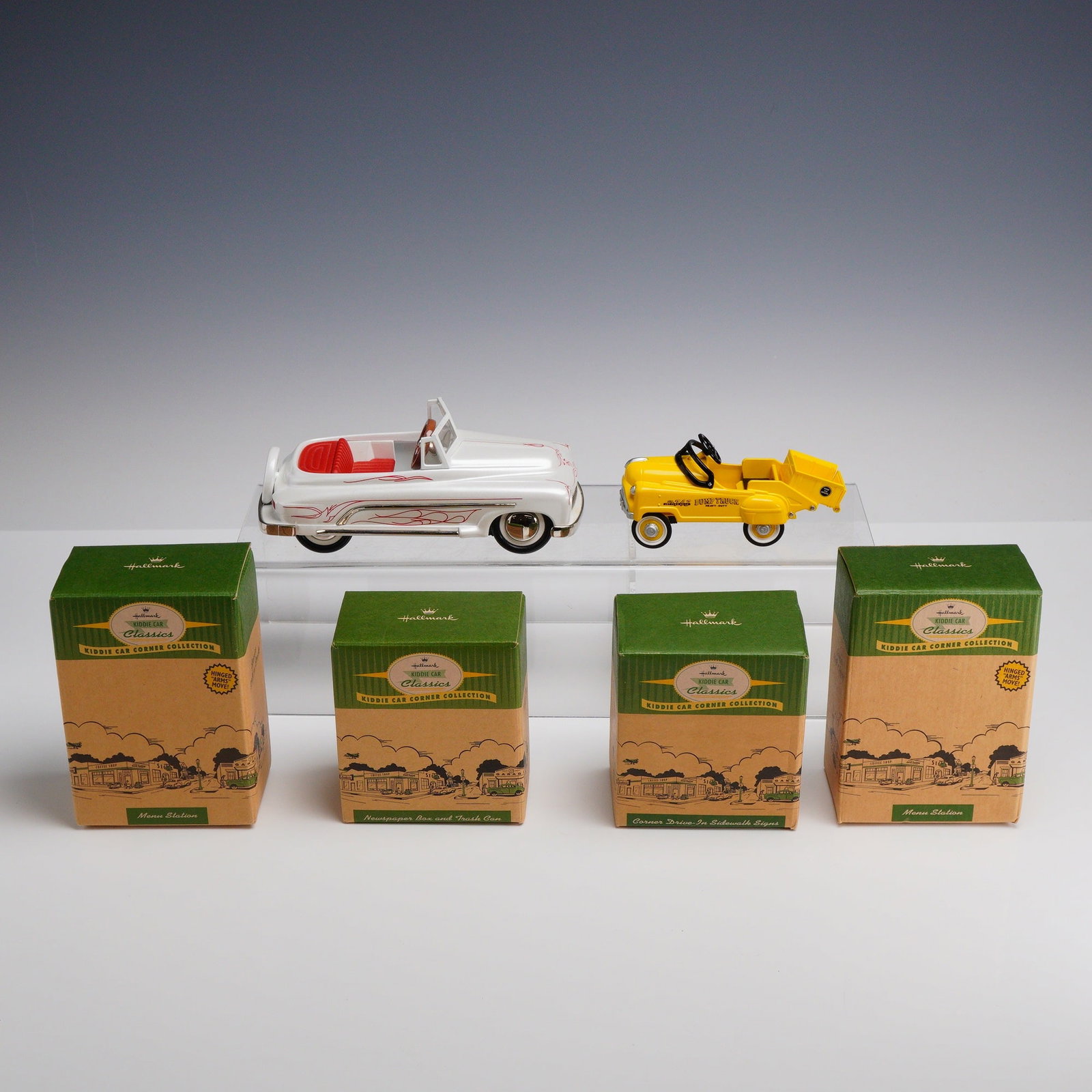 6pc Hallmark Kiddie Car Classics Ornaments and Toy Cars (1 of 3)