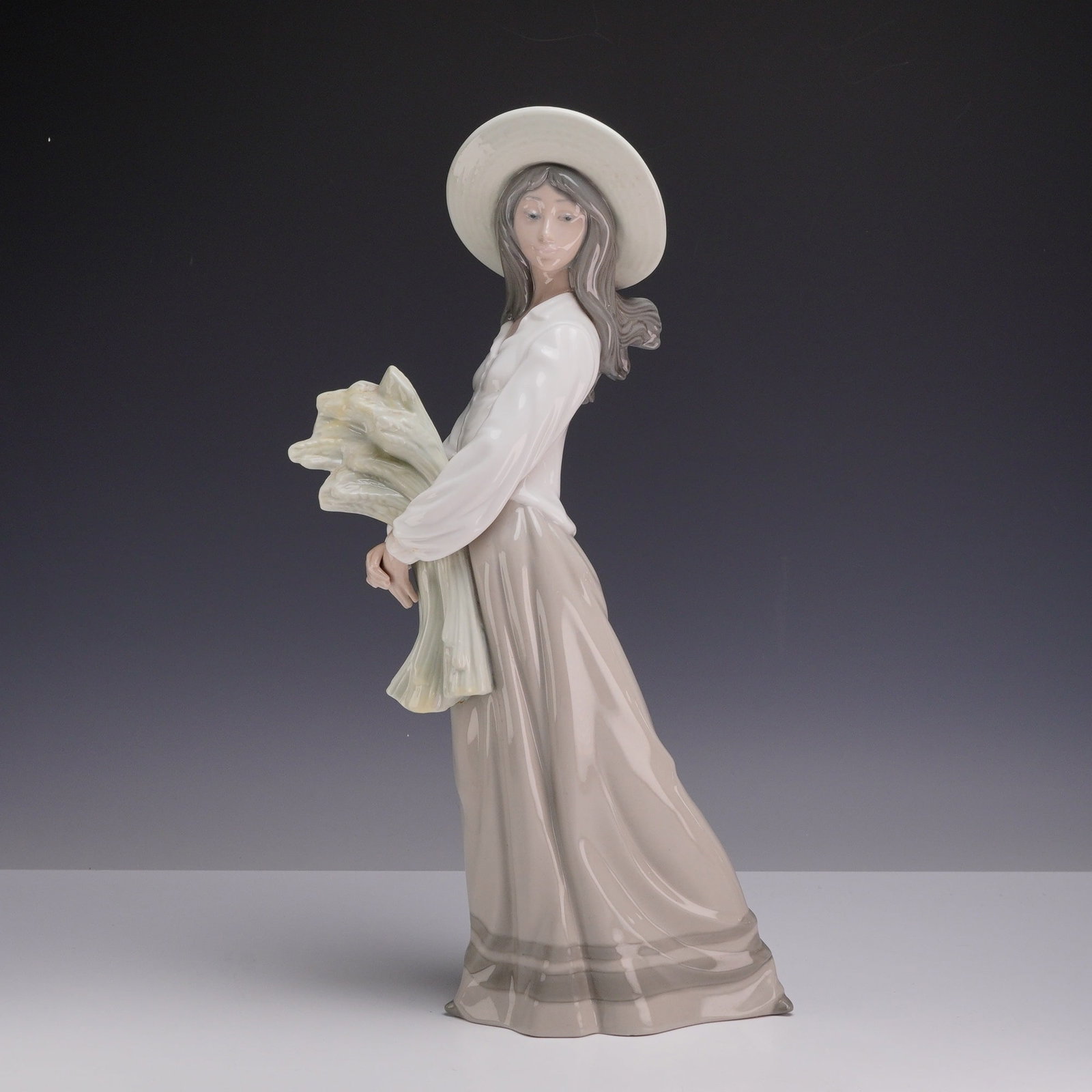 NAO by Lladro Porcelain Figurine, Woman with Wheat (1 of 3)