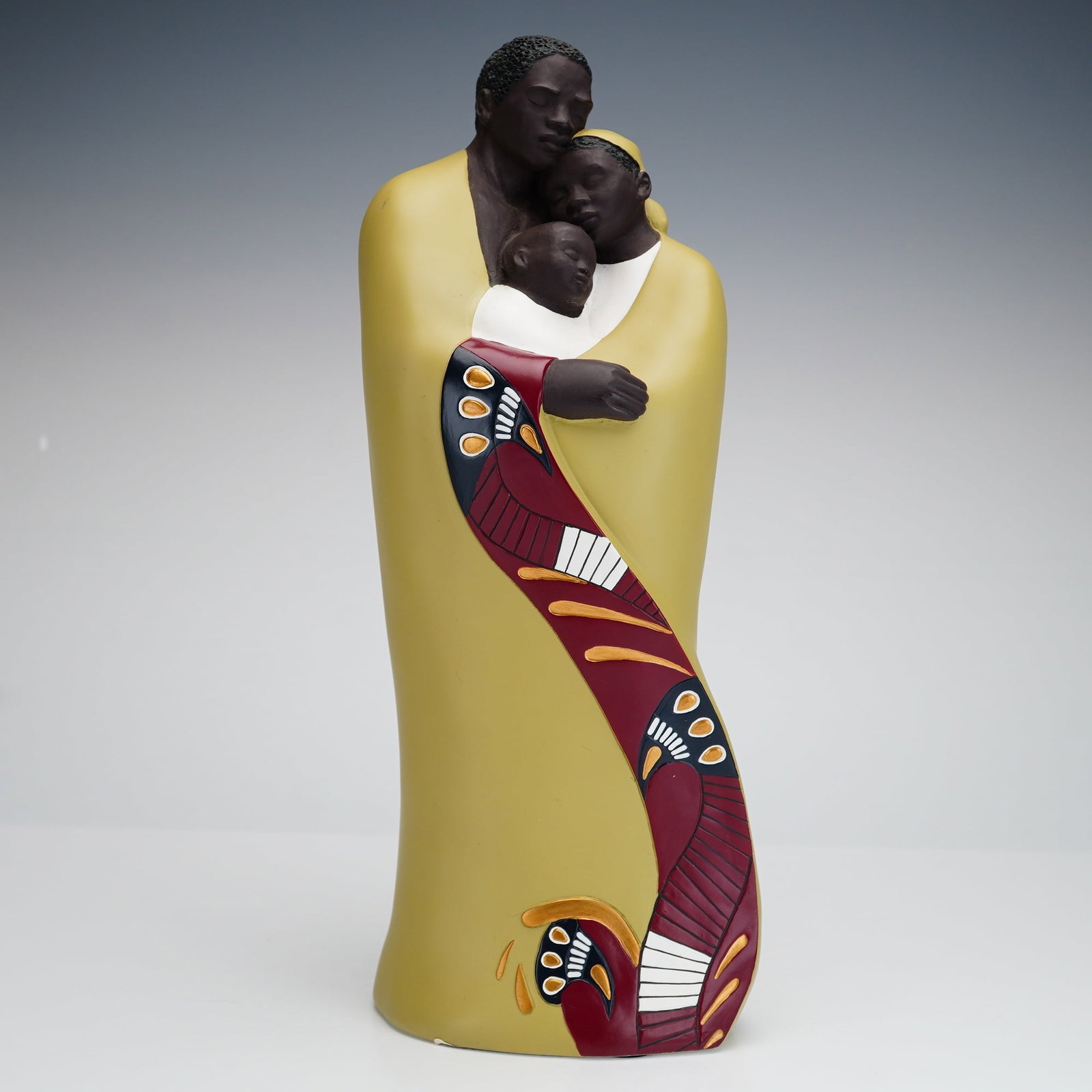 United Treasures Sankofa Figurine, The Family-Akomo Ntoaso, Signed (1 of 3)