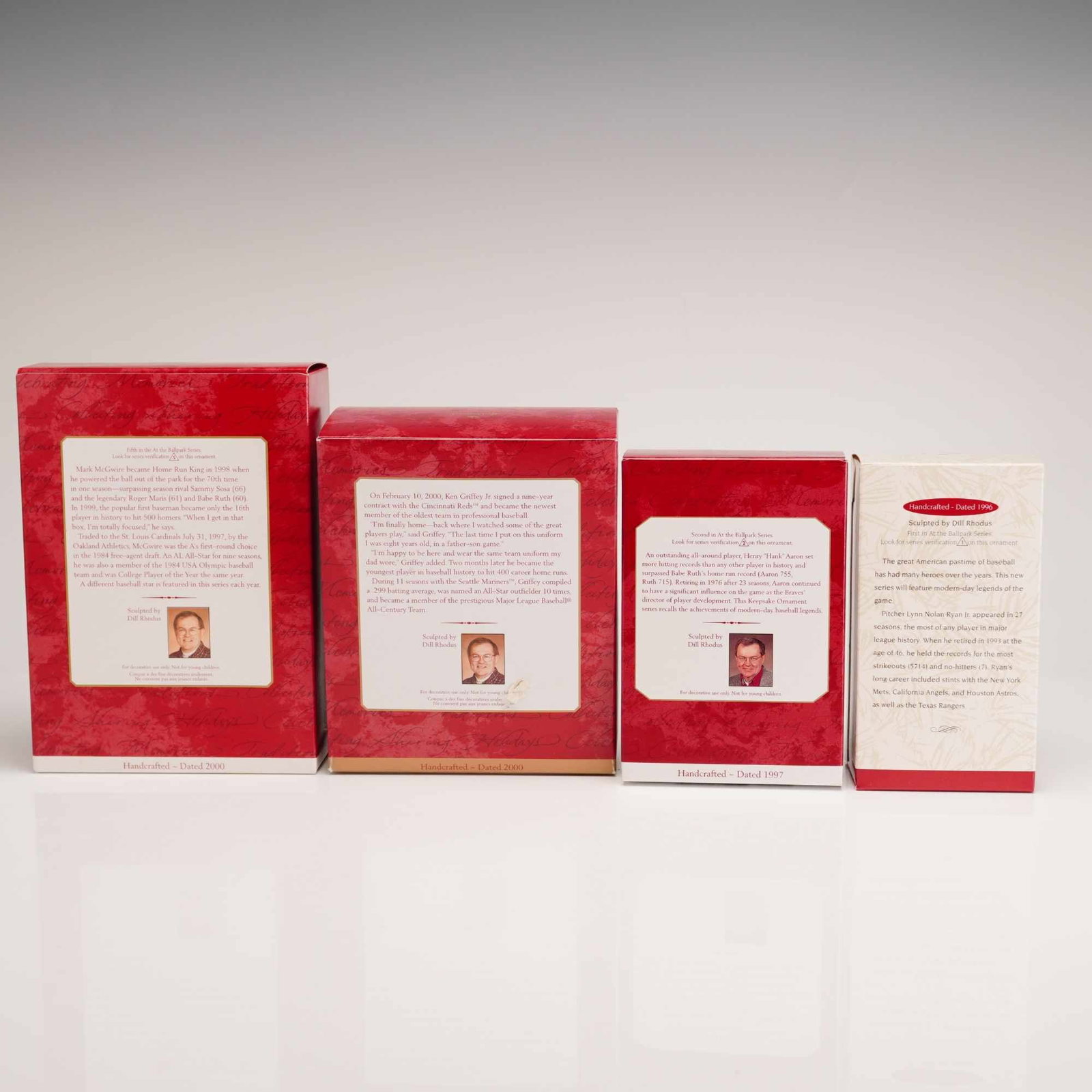 4pc Hallmark Keepsake MLB Baseball Ornaments - 2