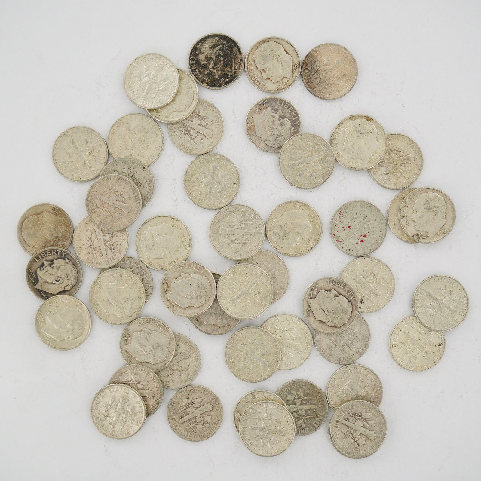 A Collection of US 90% Silver Roosevelt Dimes (1 of 2)