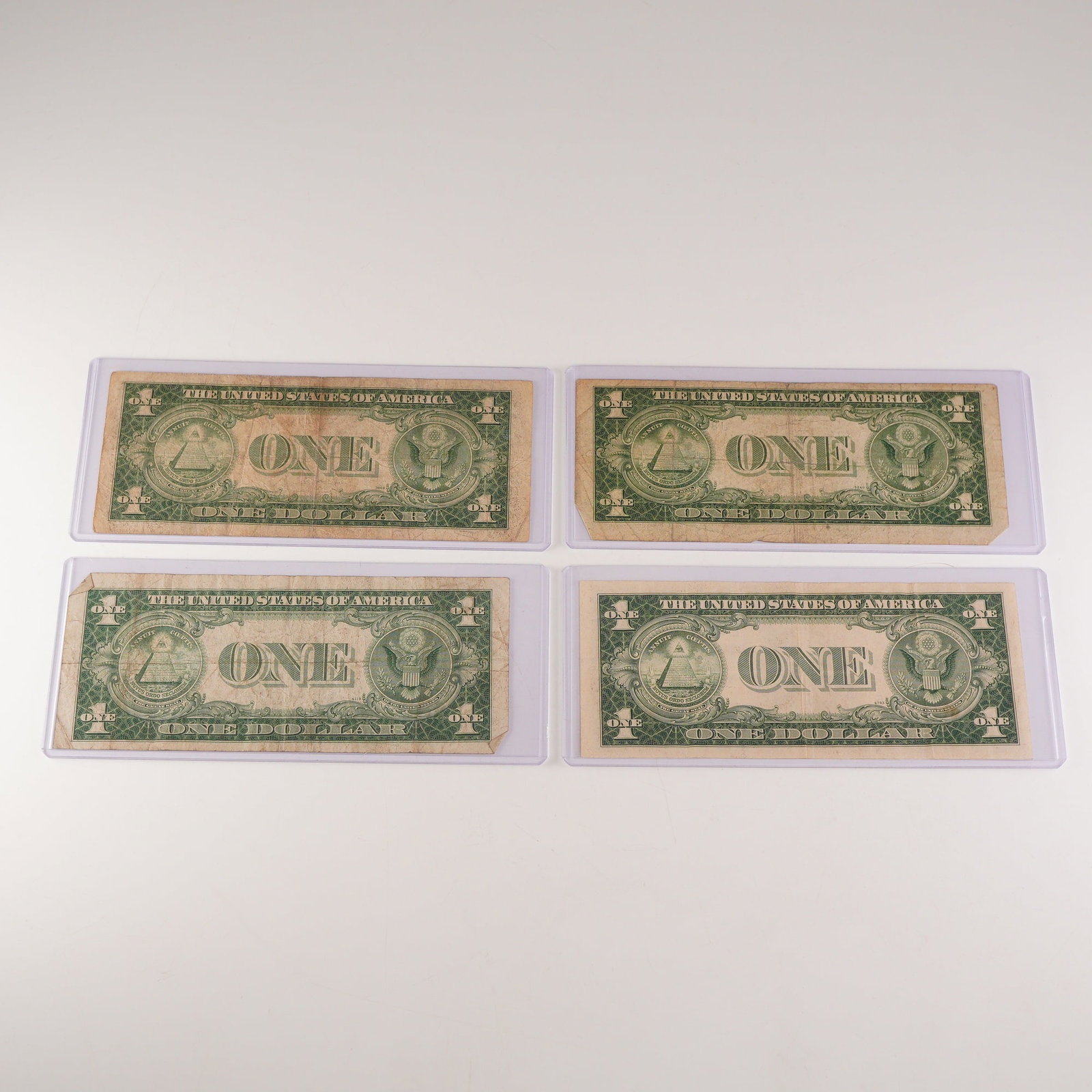 4pc 1935 C,D U.S. Silver Certificate One Dollar Notes - 2