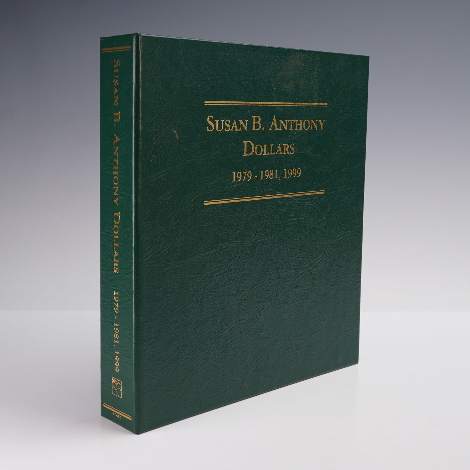 1979-1999 Susan B. Anthony Dollar Collection: Housed in a green hardcover album with slipcase, this collection showcases the full run of Susan B. Anthony dollars, struck from 1979 through 1981 with a final issue in 1999. The pages provide