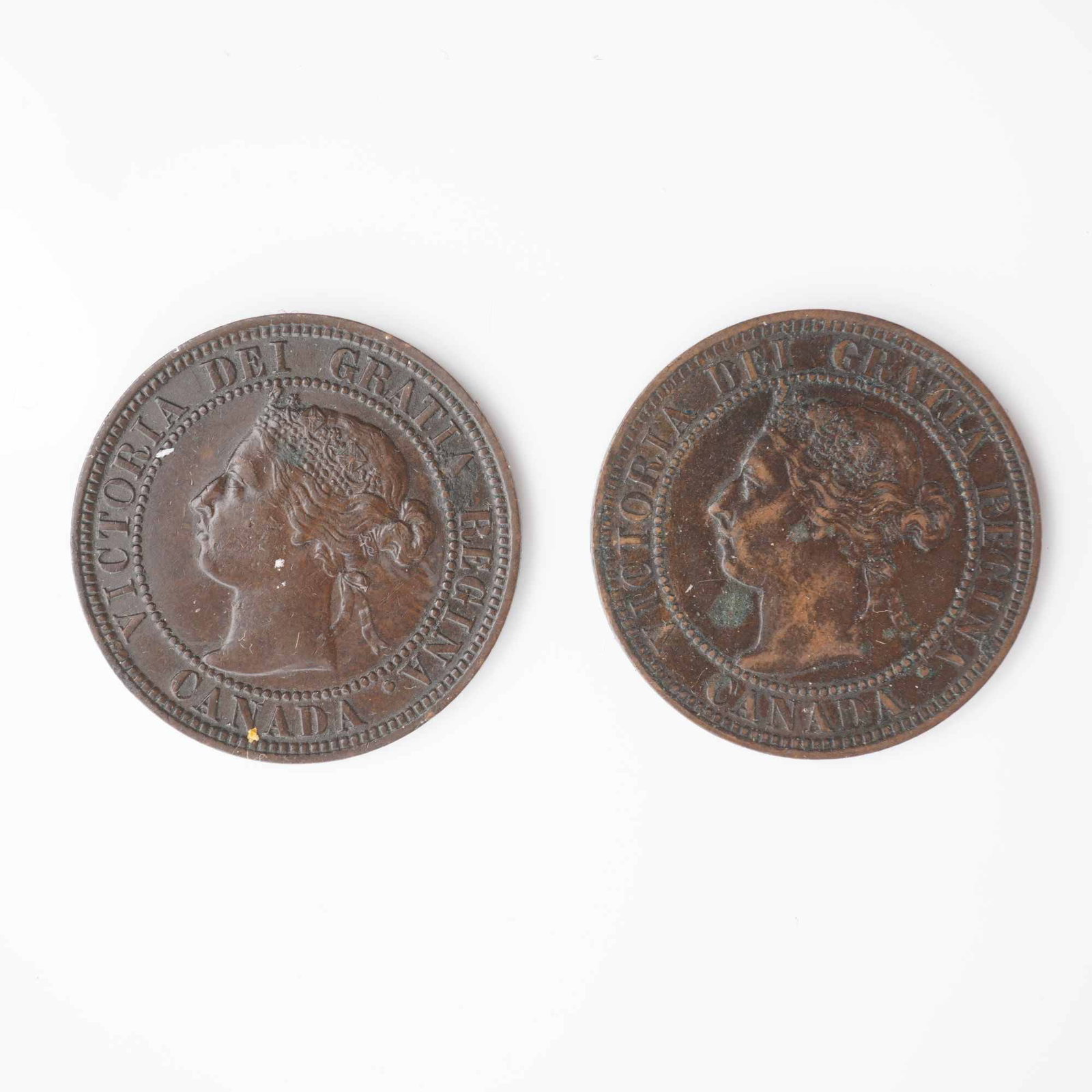 2pc 1898 H Queen Victoria One Cent (Heaton Mint) (1 of 2)