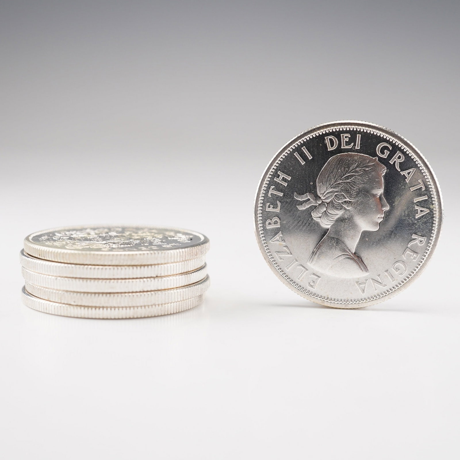 6pc 1964 Canada Elizabeth II 50 Cent Coins (1 of 4)