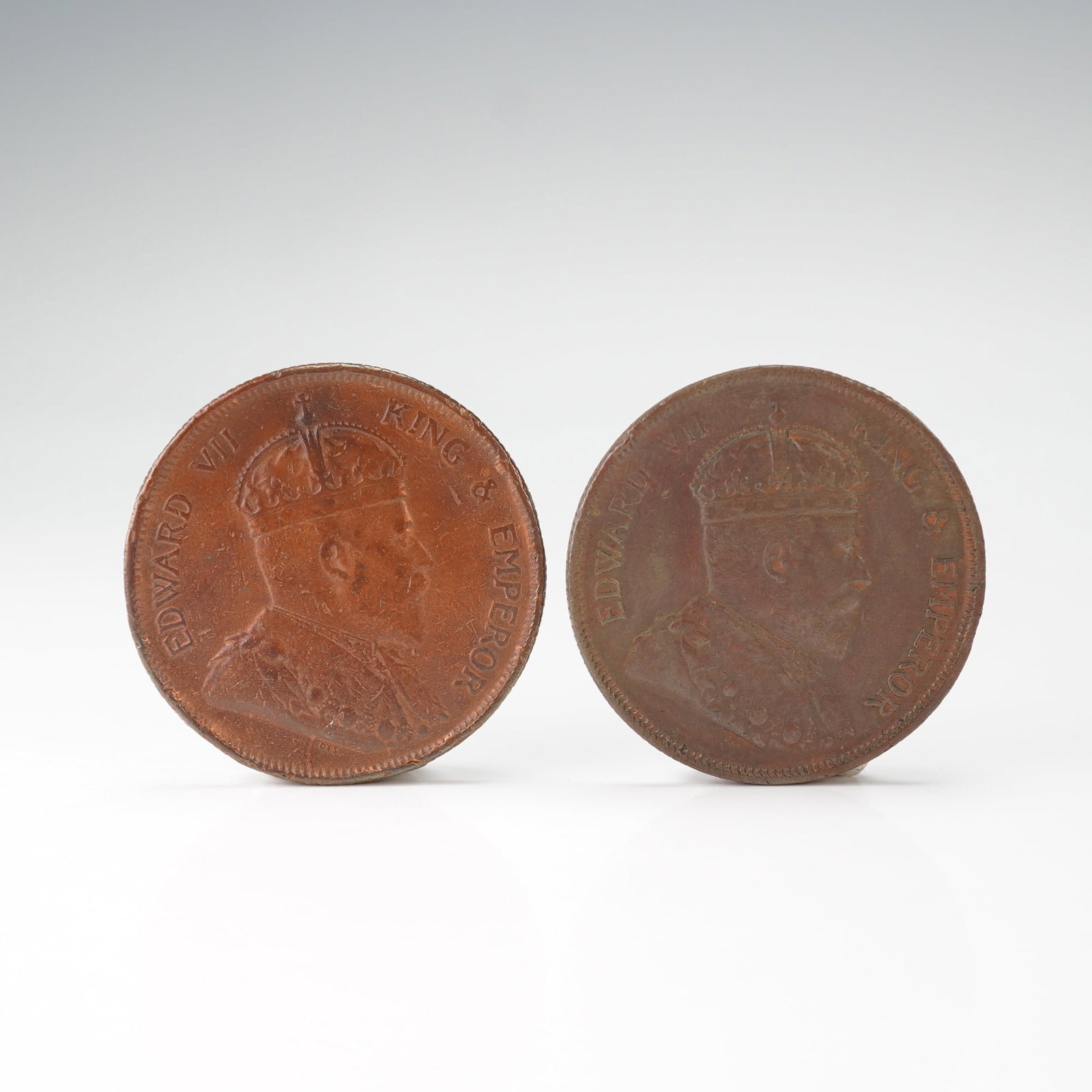 2pc 1908 Strait Settlement 1 Cent Coins (1 of 4)