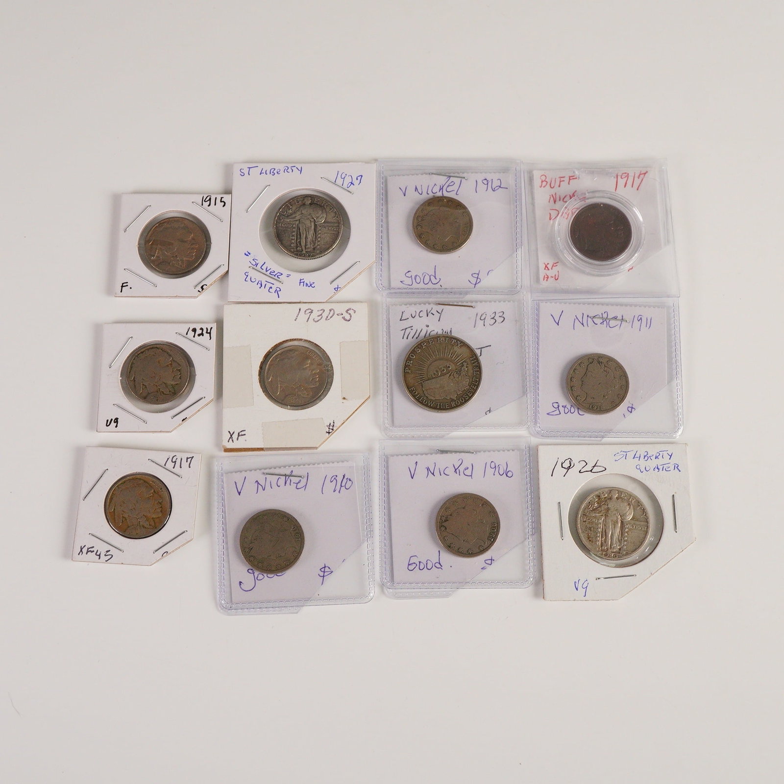 12pc 1906 - 1933 United States Assorted Coins and Round (1 of 6)