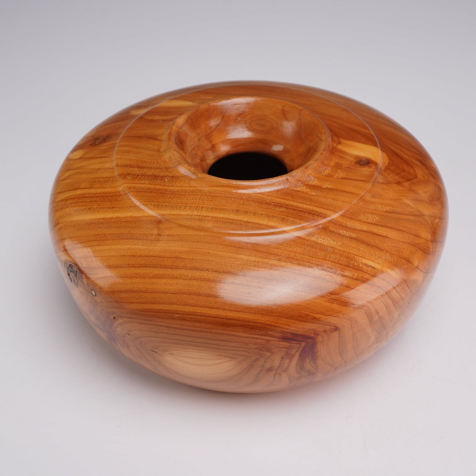 Hand-Turned Cedar Wood Bowl (1 of 3)
