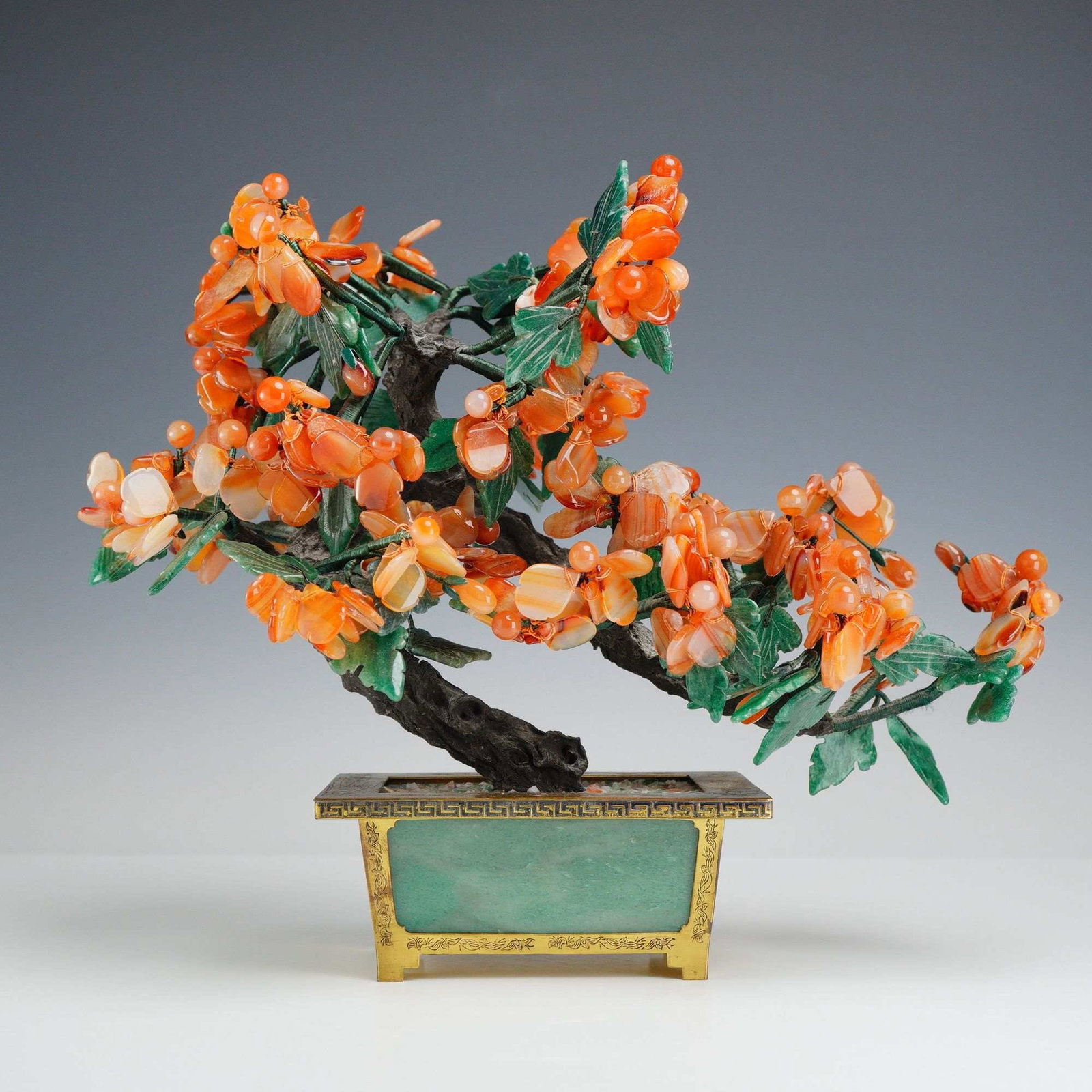 20th Century Chinese Decorative Gemstone Bonsai Tree (1 of 3)