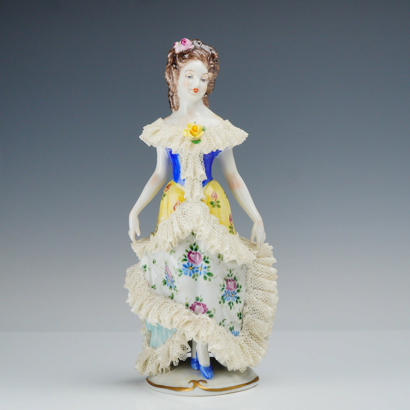Volkstedt Dresden Porcelain Lace Figurine (1 of 3)