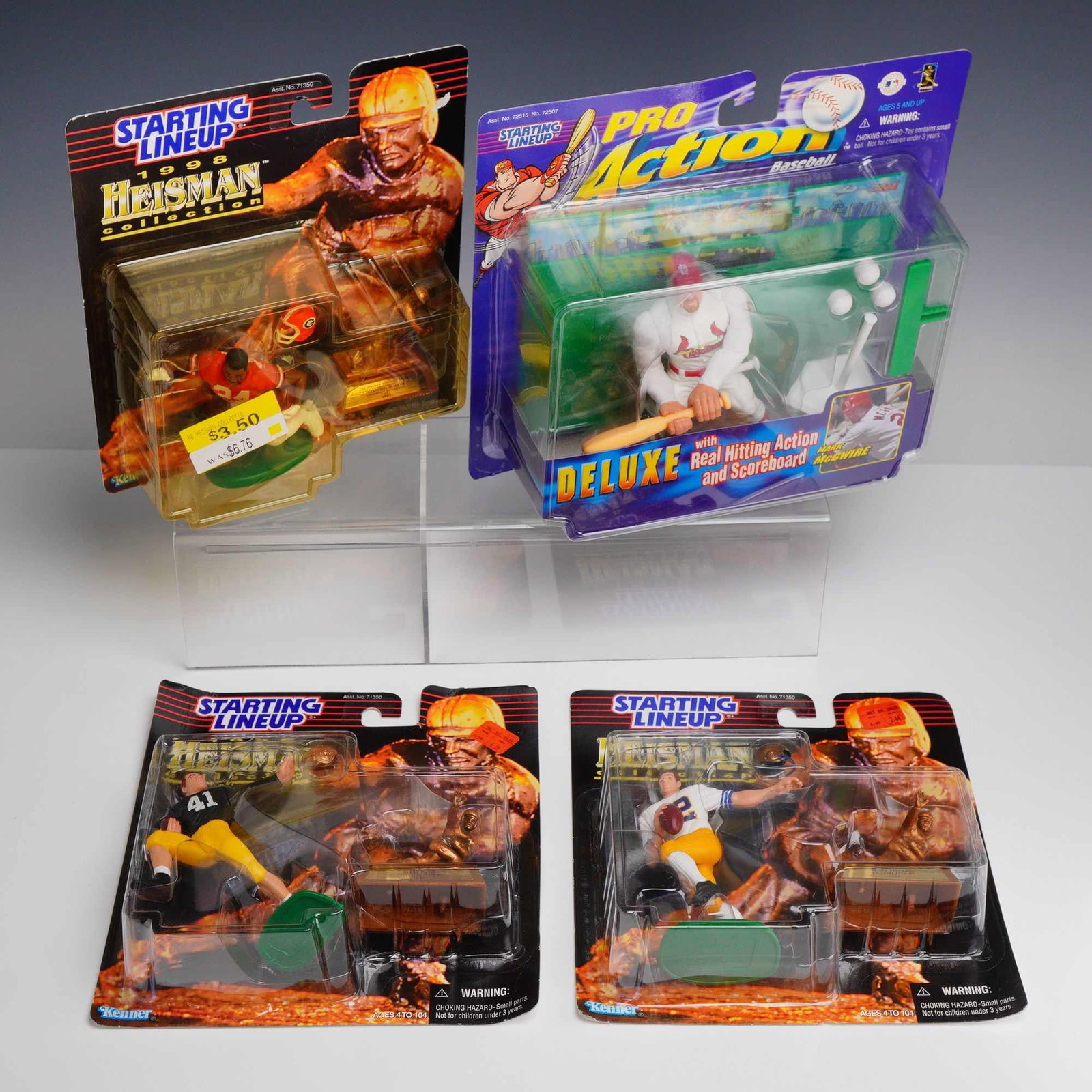 4pc Hasbro and Kenner Starting Line Action Figures Including Walker, Staubach, Davis, and McGwire (1 of 2)