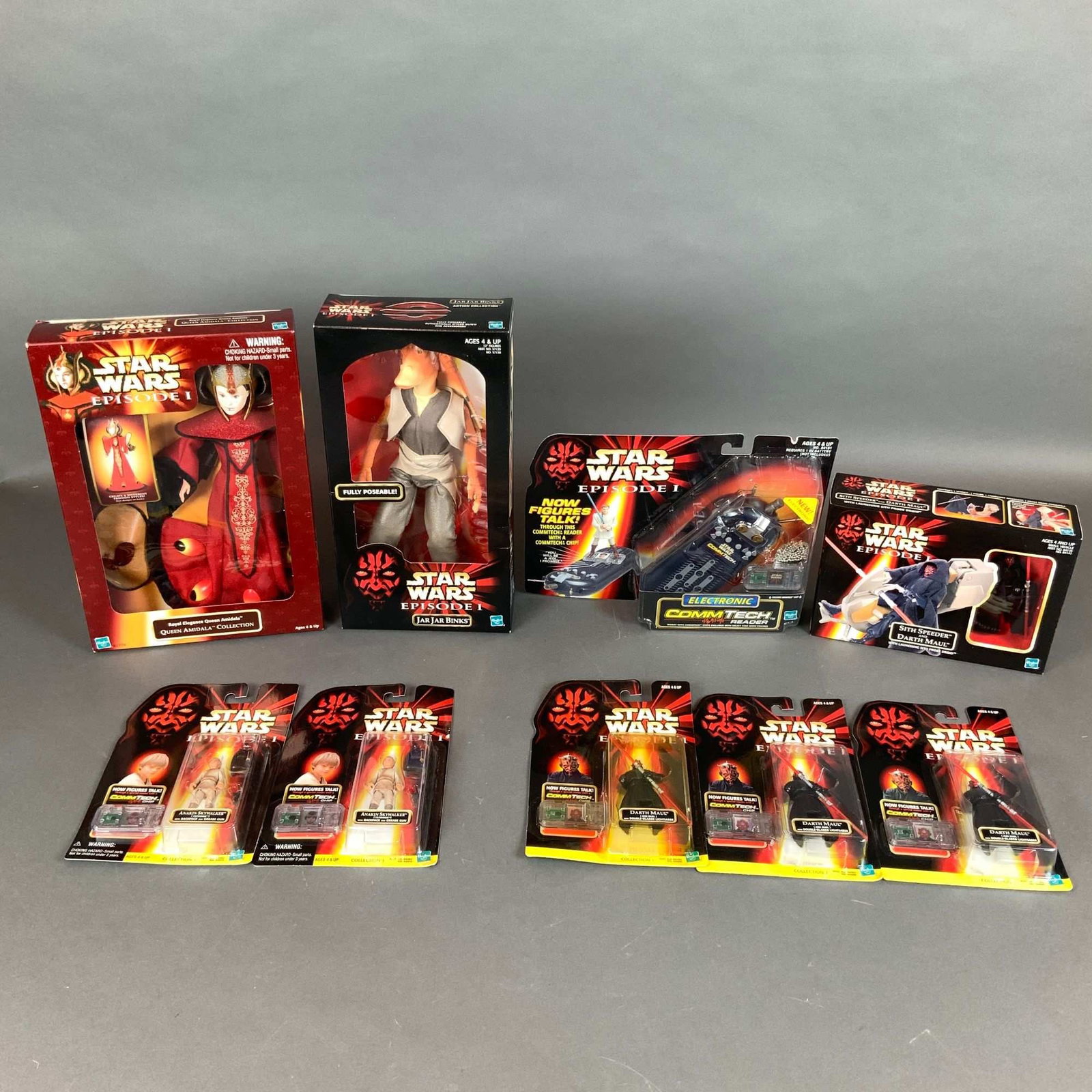 9 Hasbro Action Figures and Accessories, Star Wars Episode I The Phantom Menace (1 of 3)