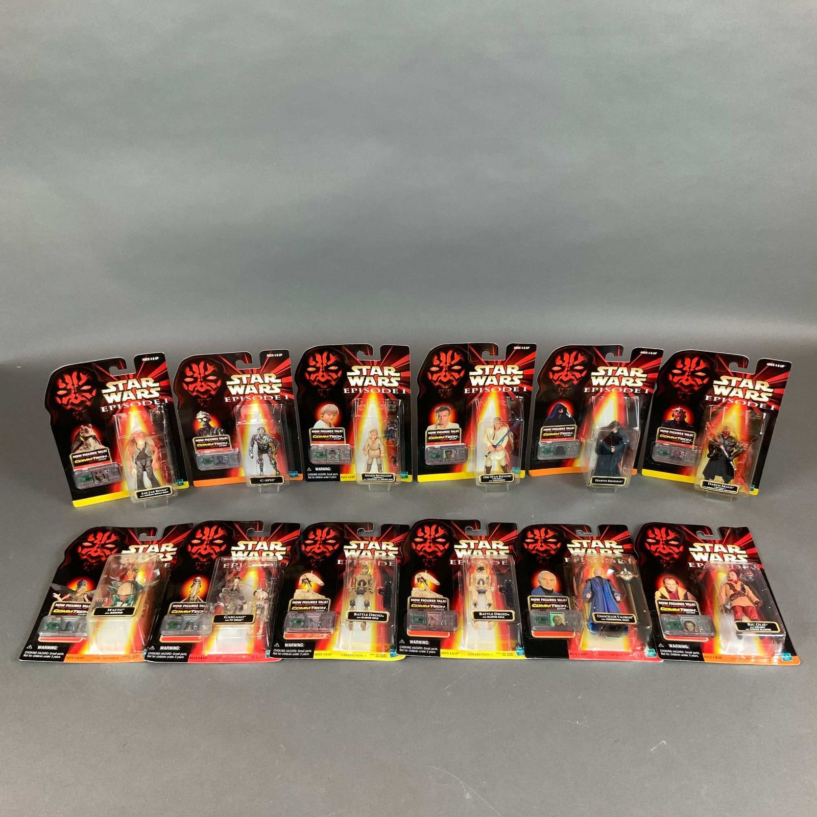 Collection of 12 Hasbro Action Figures, Star Wars Episode I (1 of 3)