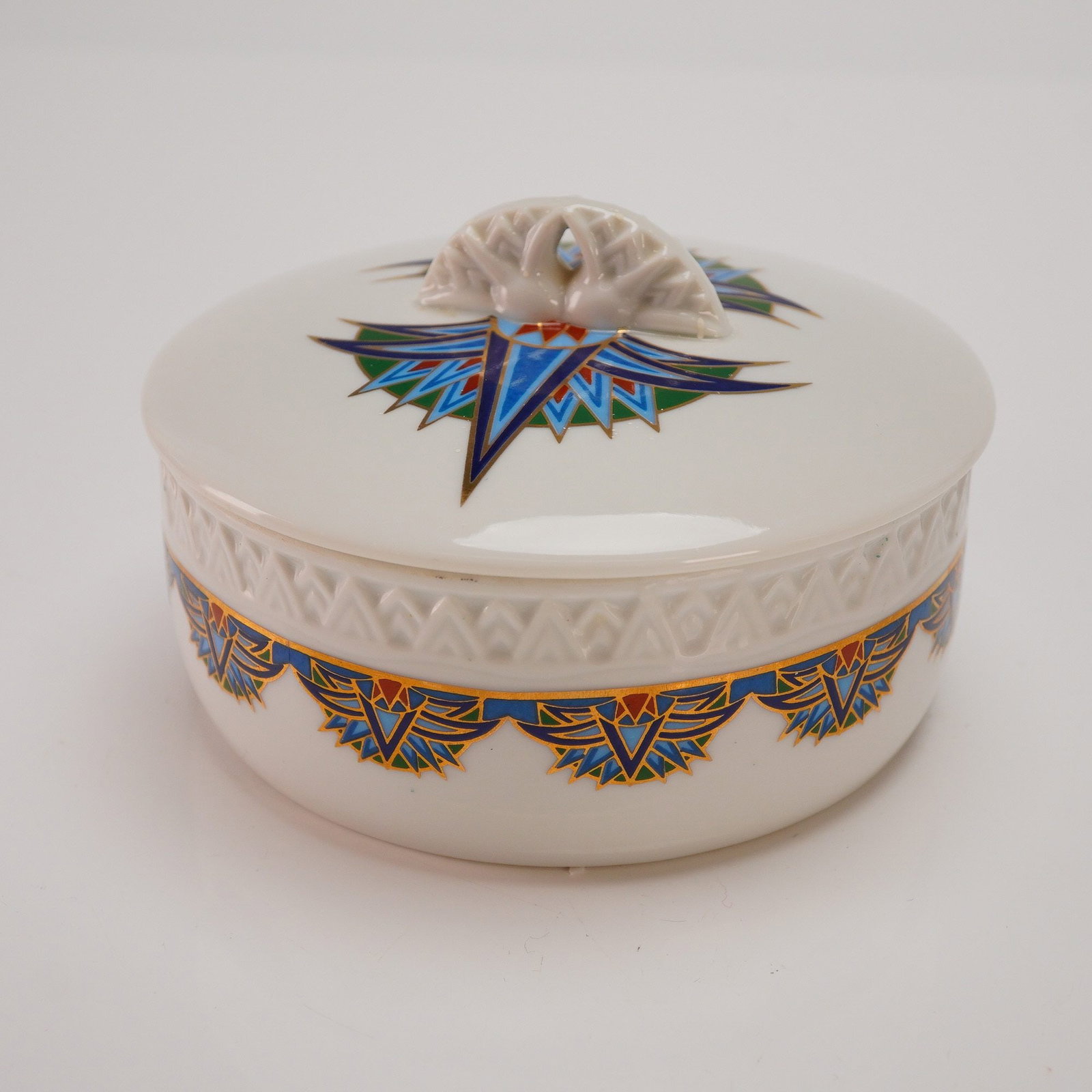 Elizabeth Arden Porcelain Covered Box with Lid, Treasures of the Pharaohs (1 of 4)