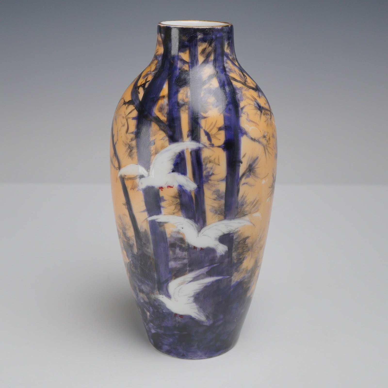 Japanese Satsuma Bird Landscape Vase (1 of 3)