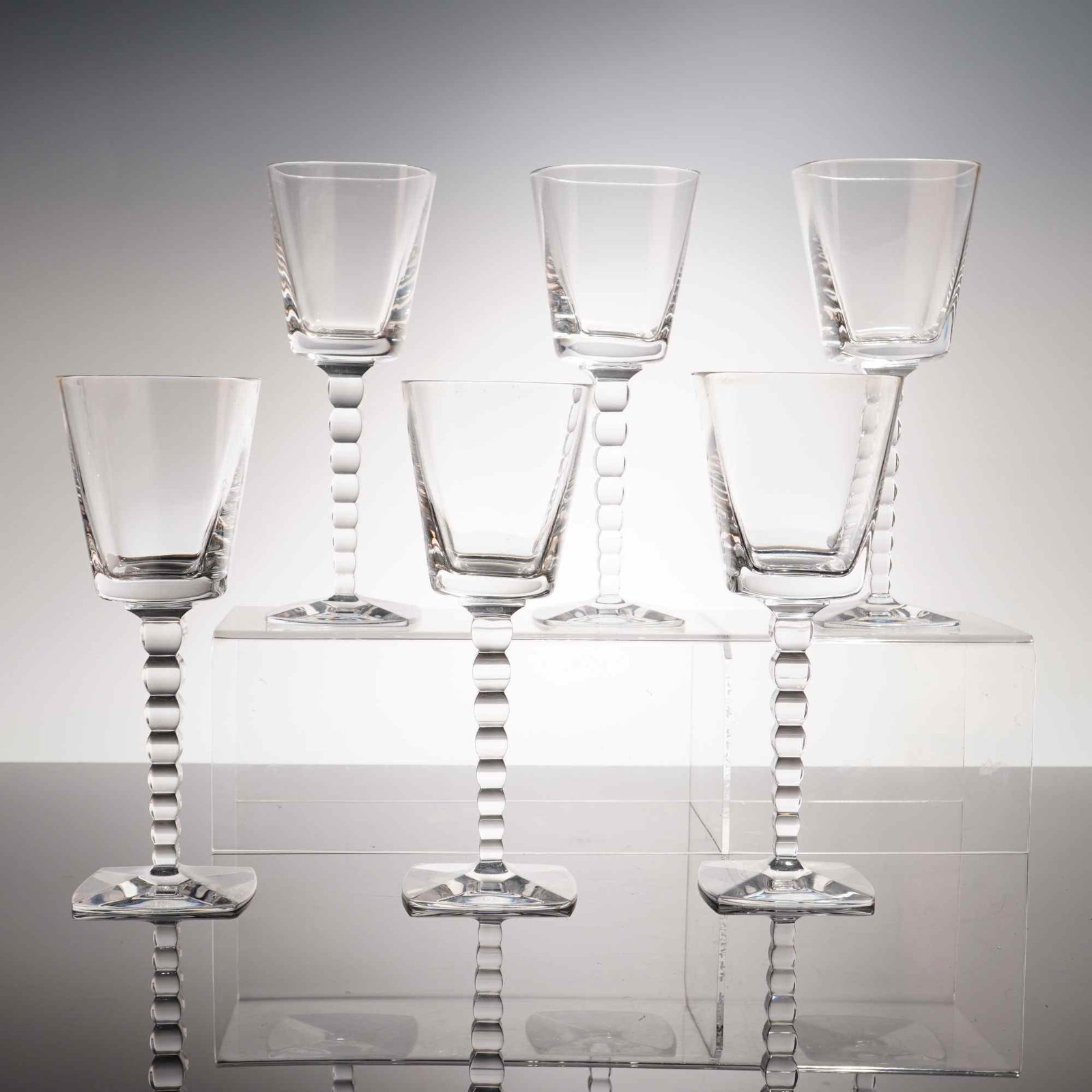 6pc Rogaska Adria Crystal Wine Goblets (1 of 4)