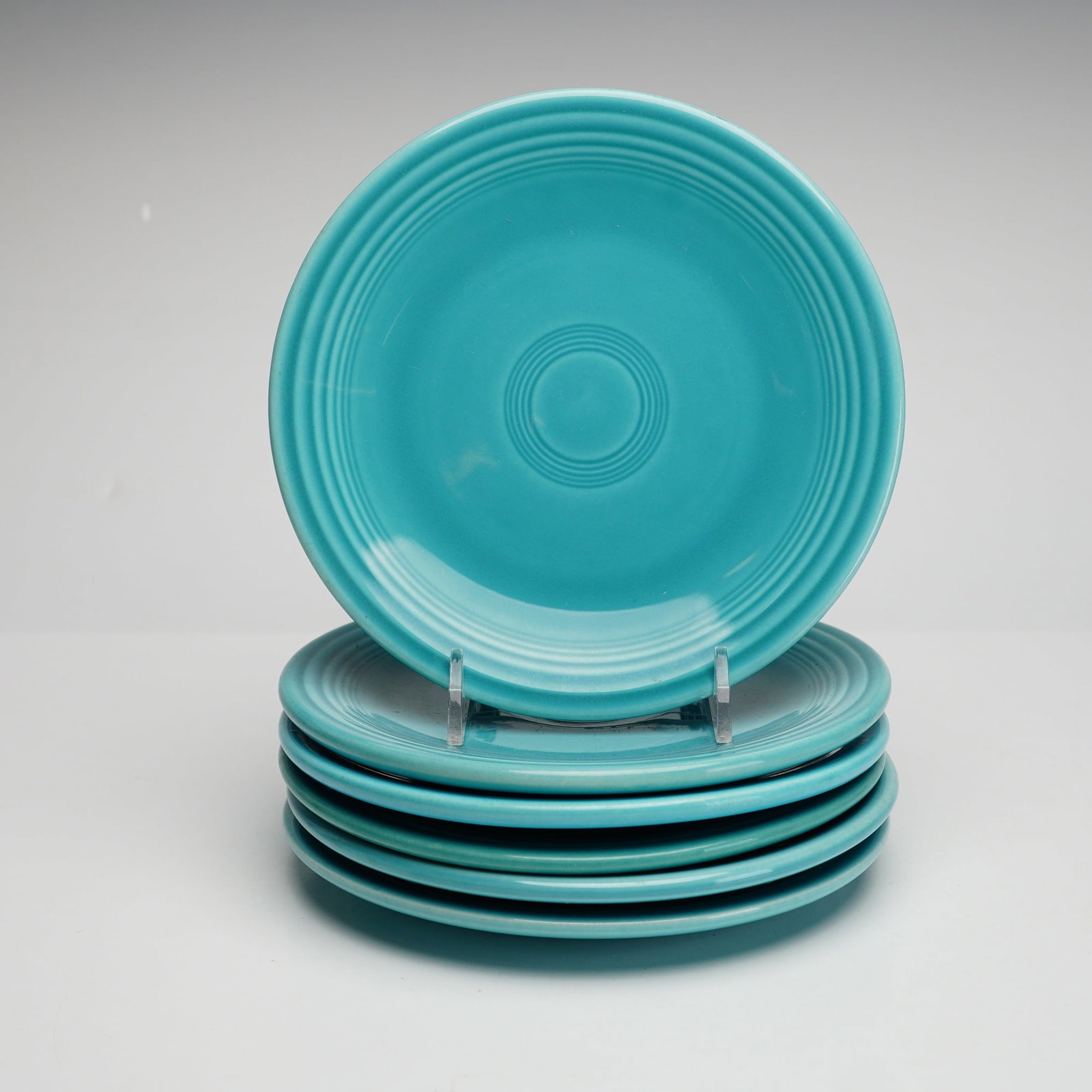 6pc Homer Laughlin, Fiesta Turquoise Color Saucers (1 of 2)