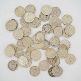A Collection of US 90% Silver Roosevelt Dimes, Mixed Date Bag