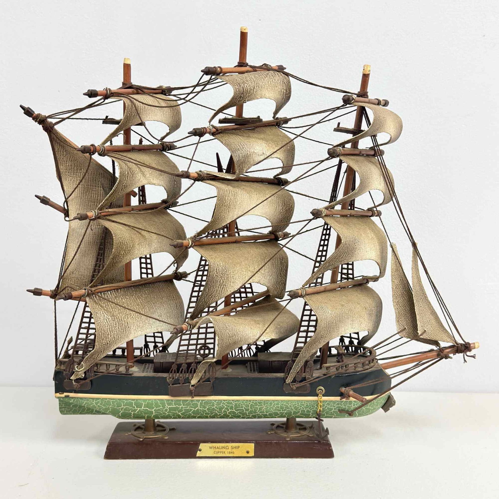 Decorative Wooden Whaling Ship Clipper 1846 Model (1 of 4)