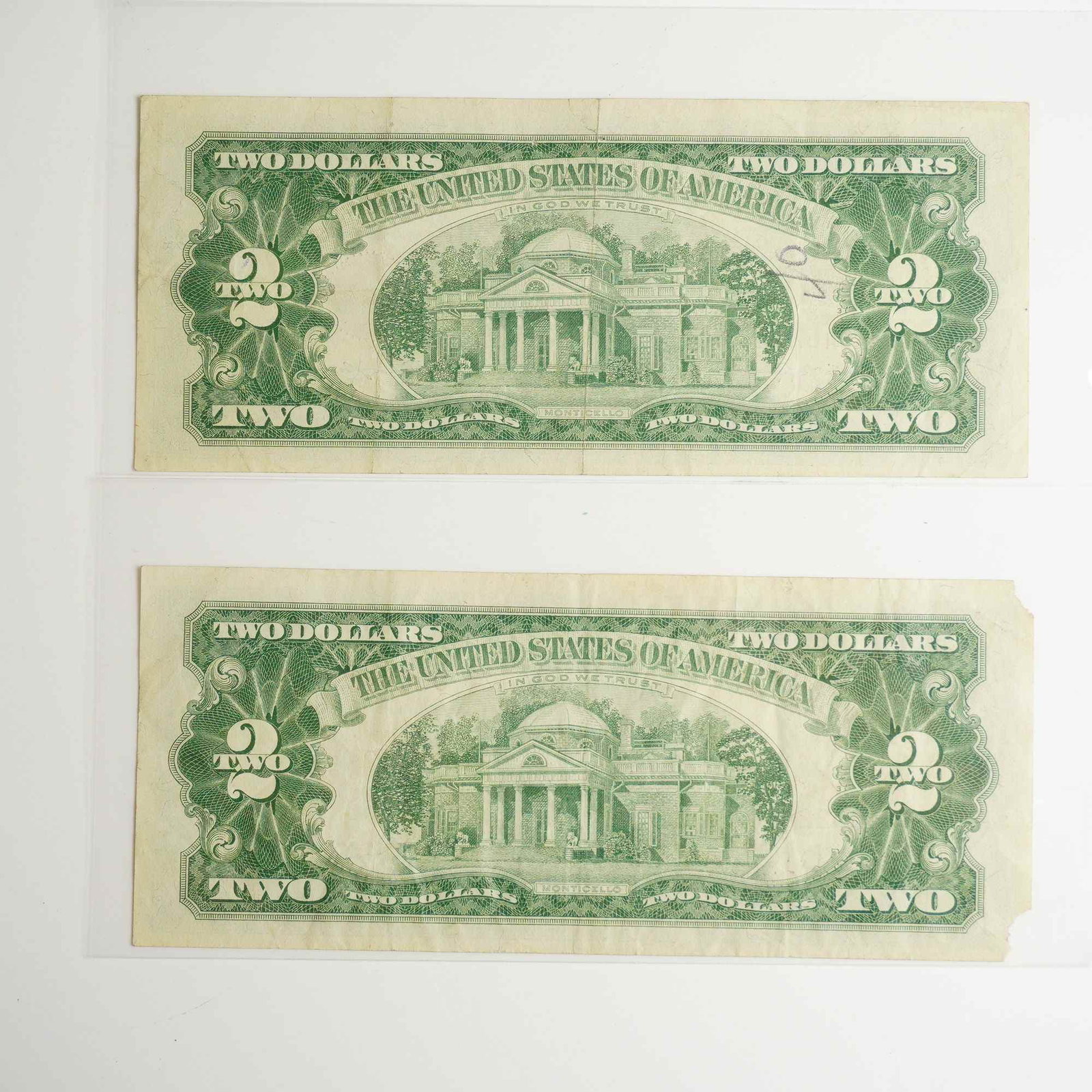 Two 1963 US Two Dollars Red Seal Star Notes - 2