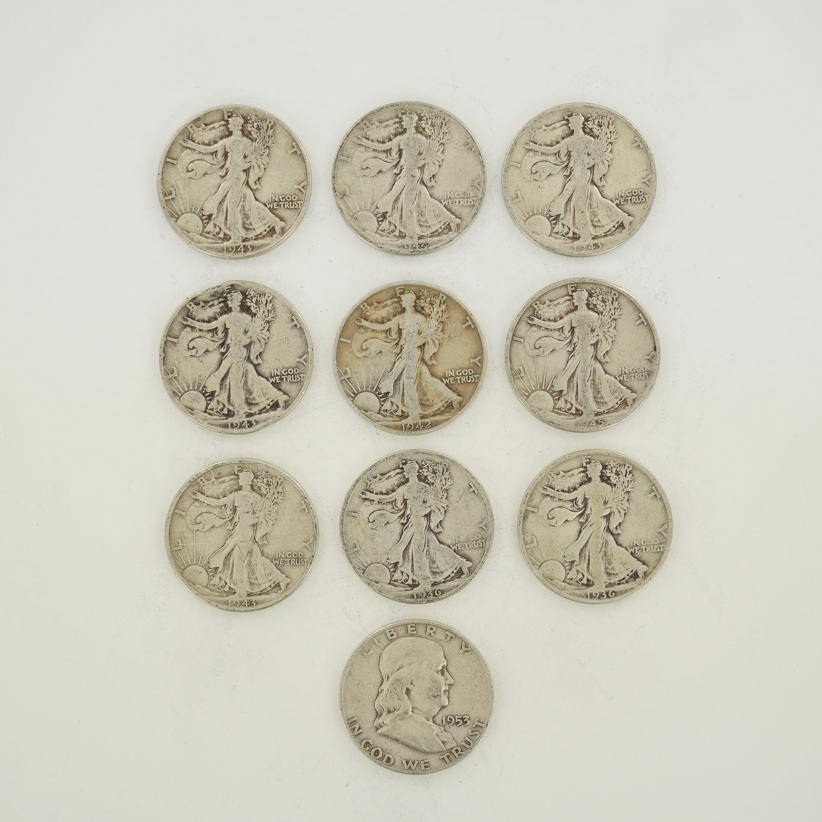 A Collection of US 90% Silver Mixed Date Bag of Half Dollars (1 of 2)