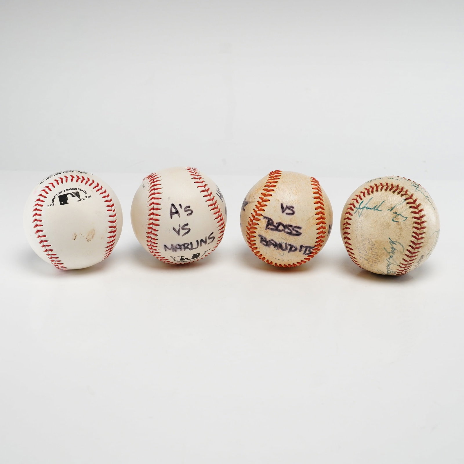 4pc Signed Marlins Game Balls - 2
