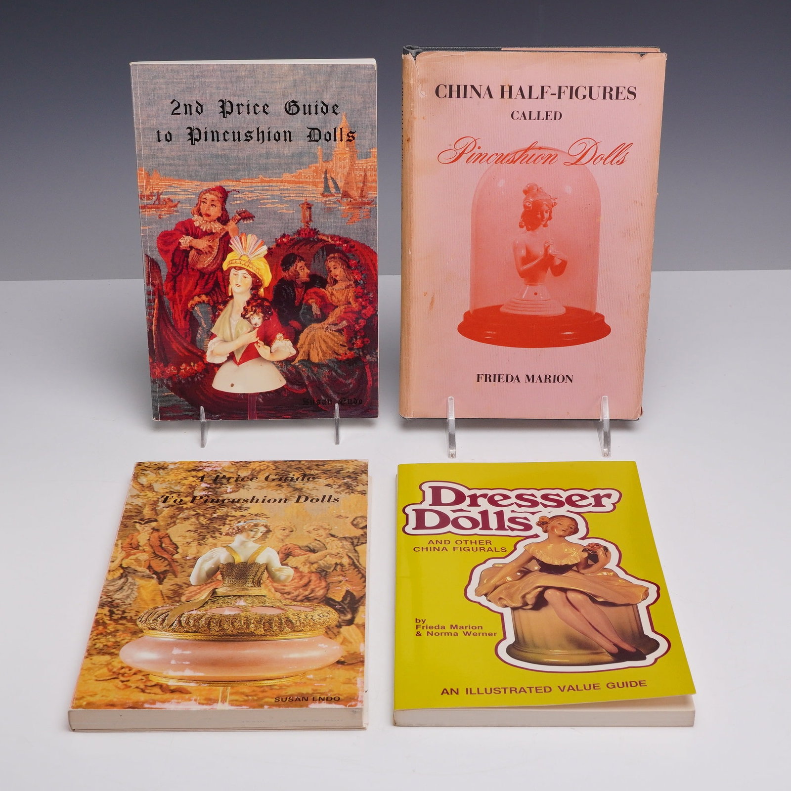 Marion, Frieda, et al. A Group of 4 Pincushion and Dresser Doll Books. 1974-1981. (Signed) (DJ) (1 of 5)