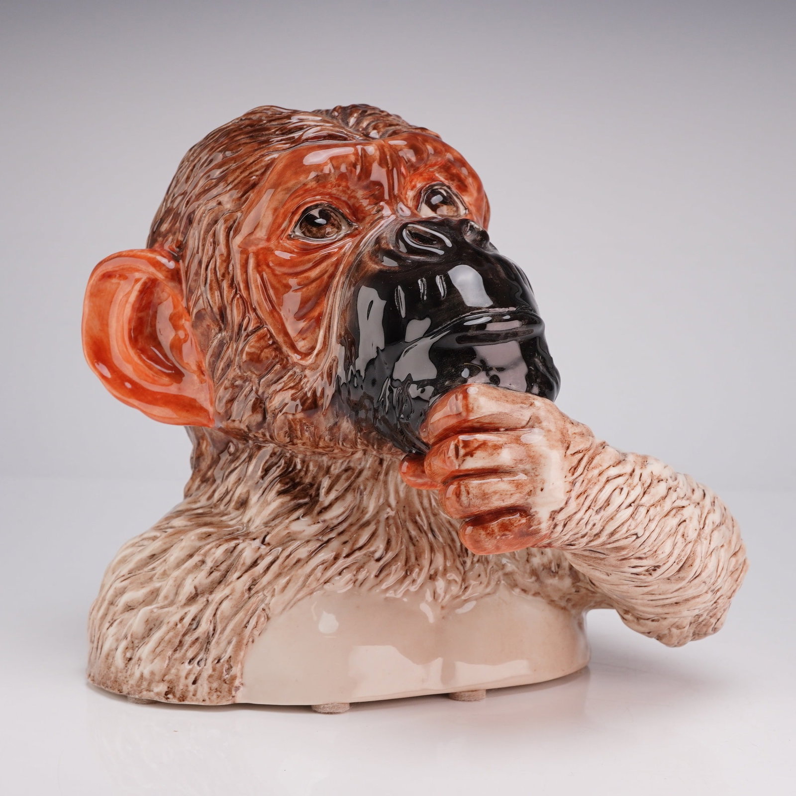 Kevin Francis One-of-a-Kind Artist Edition The Thinker Chimpanzee Bust by Victoria Bourne (1 of 3)
