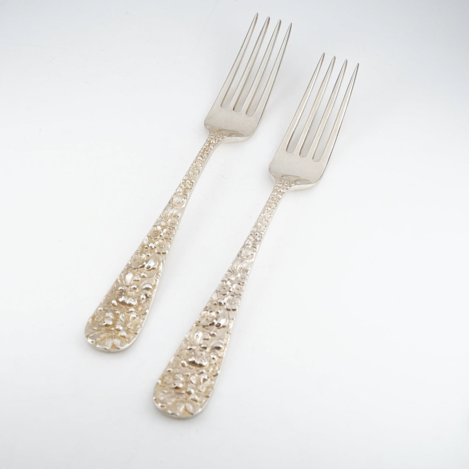 2pc Kirk Stieff Sterling Silver Forks, Stieff Rose (1 of 4)