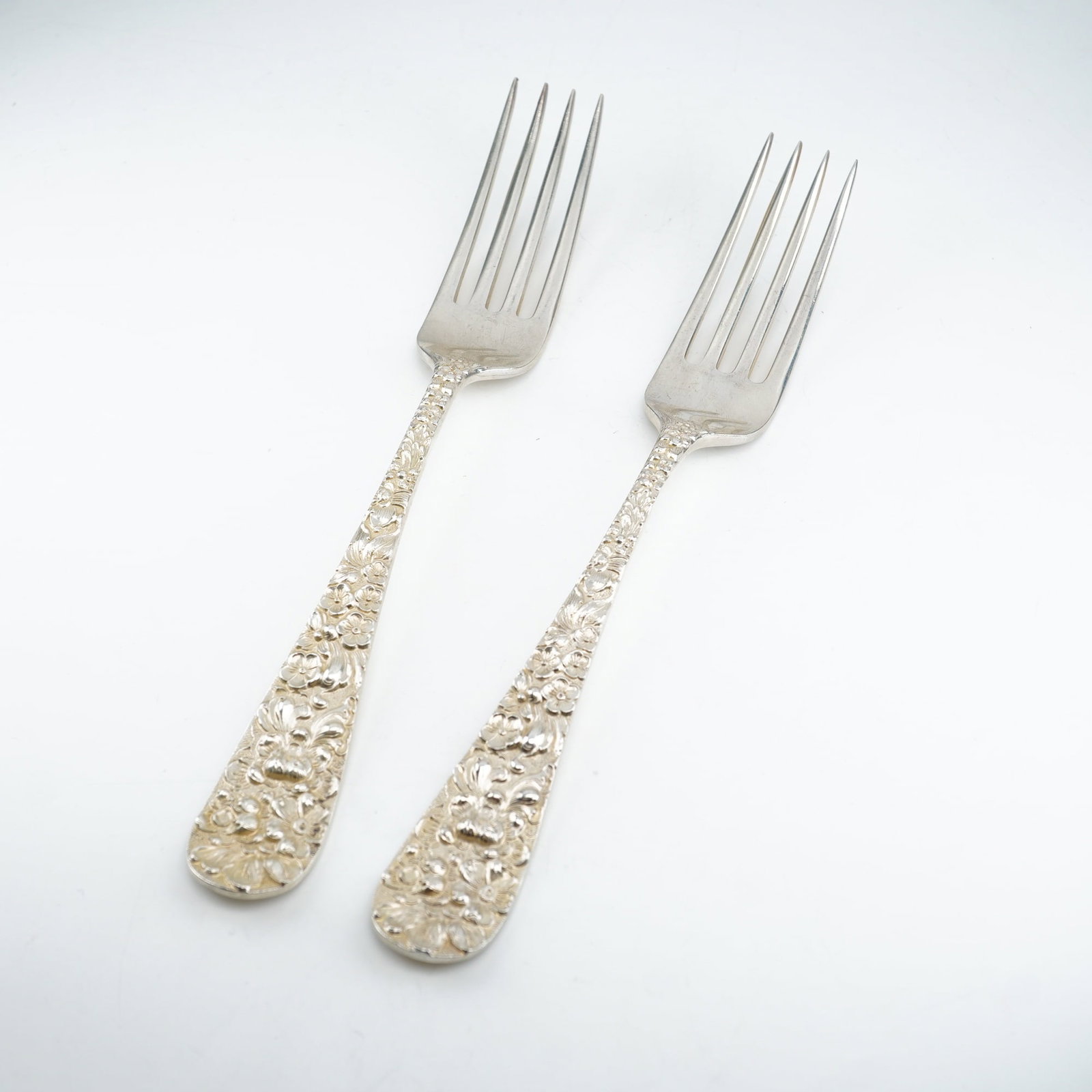 2pc Kirk Stieff Sterling Silver Forks, Stieff Rose (1 of 4)