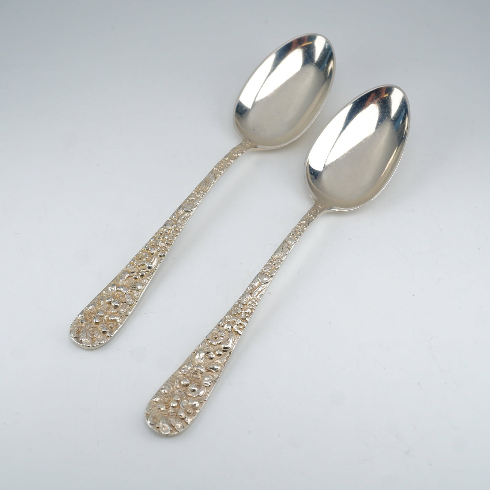 2pc Kirk Stieff Sterling Silver Teaspoons, Stieff Rose (1 of 4)
