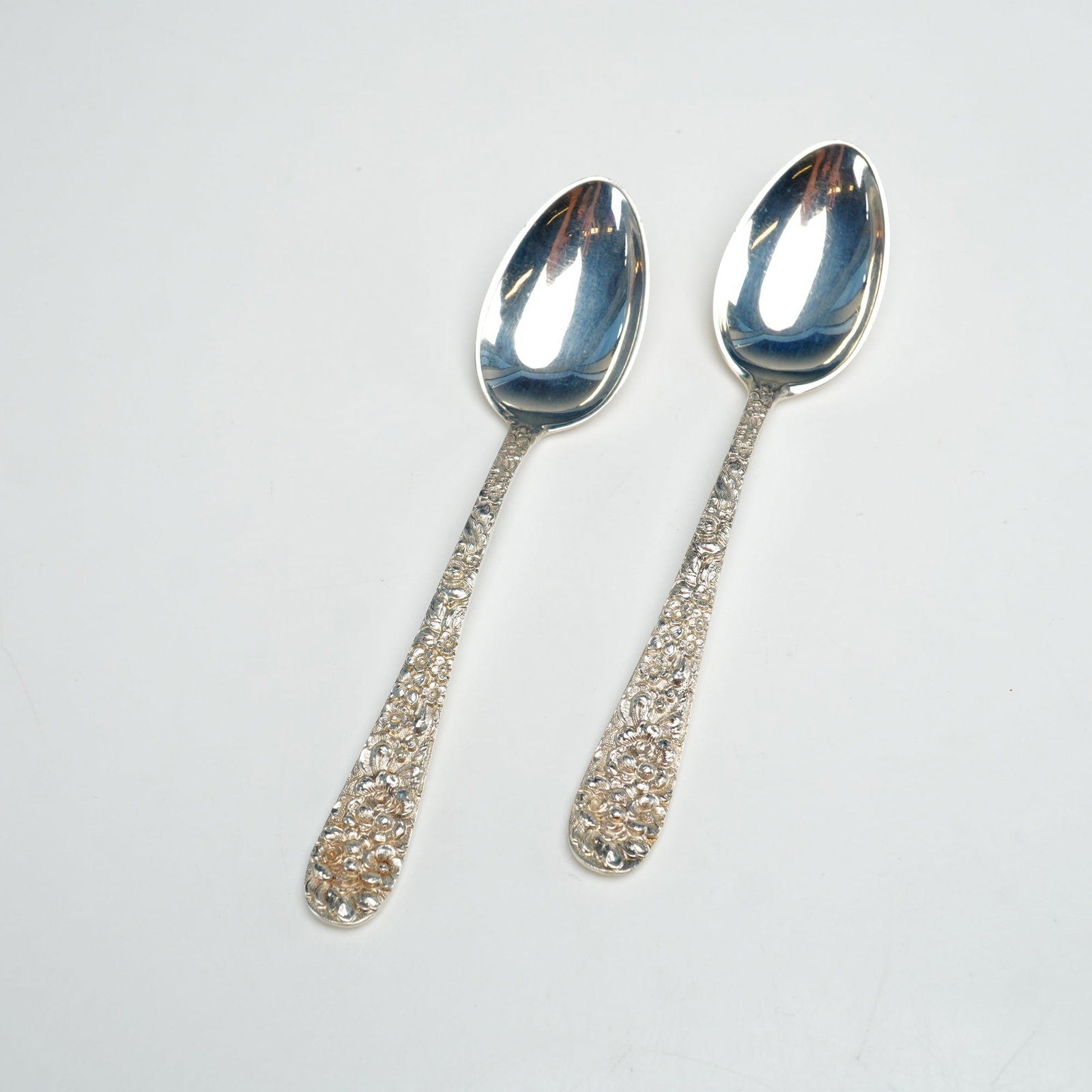 2pc Kirk Stieff Sterling Silver Demitasse Spoons, Stieff Rose (1 of 4)